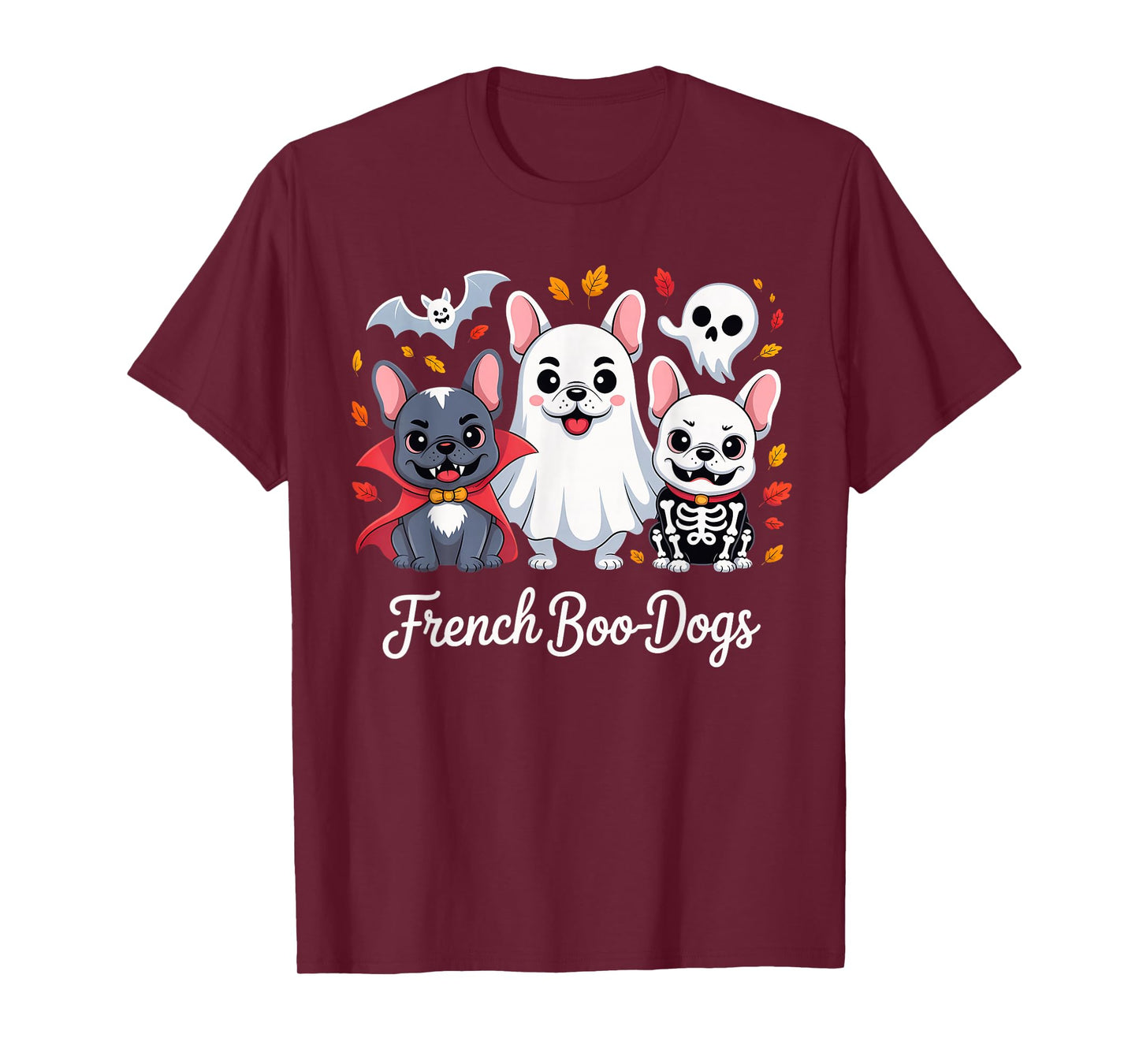 French Boo-Dog Halloween Ghost French Bulldog Fall Autumn T-Shirt