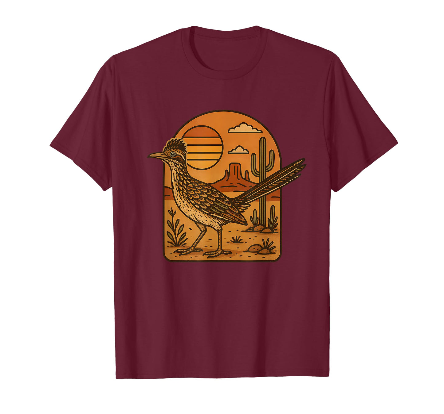 Boho Desert Roadrunner Artwork T-Shirt