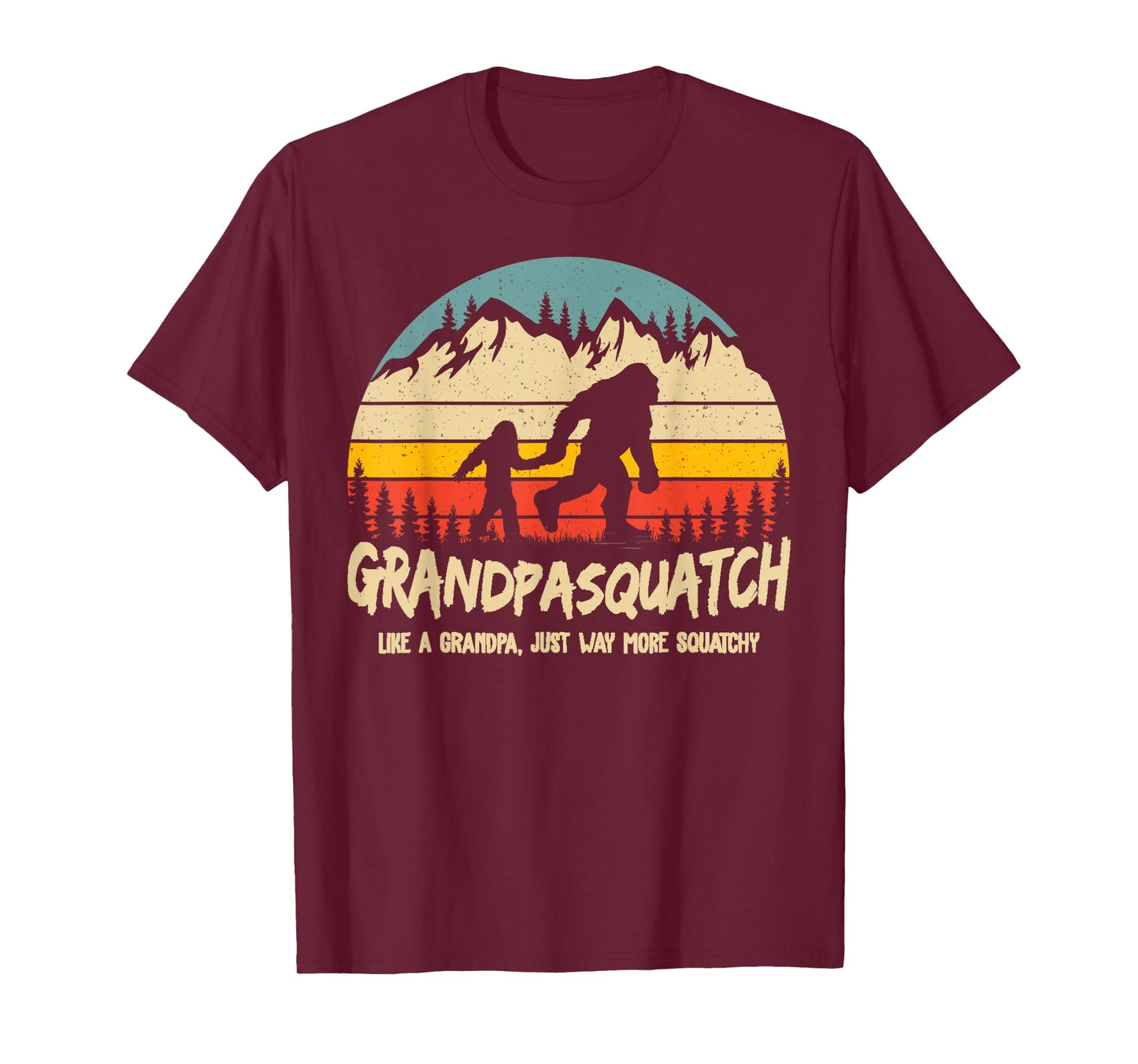 Grandpa Squatch Funny Bigfoot Sasquatch Fathers Day Gift T-Shirt