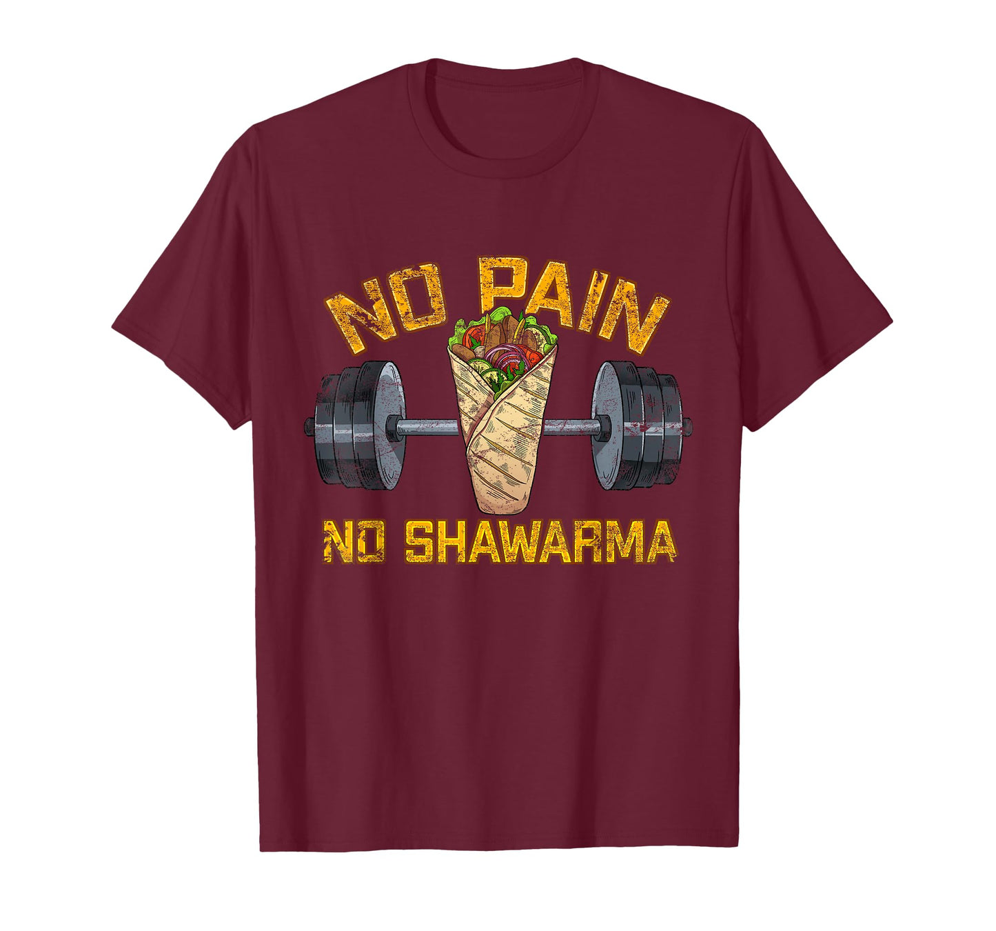 Shawarma Fan Arabic Fitness Kitchen Weight Lifting T-Shirt