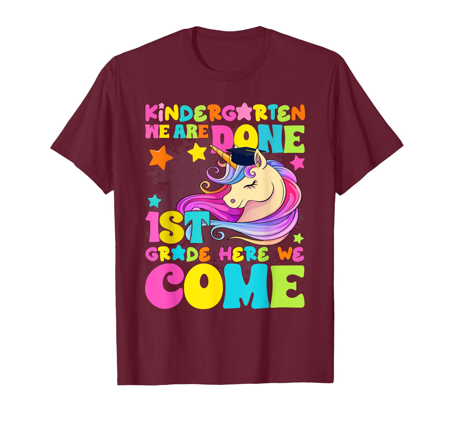Kindergarten Graduation Magical Unicorn Girls Kids 2025 T-Shirt