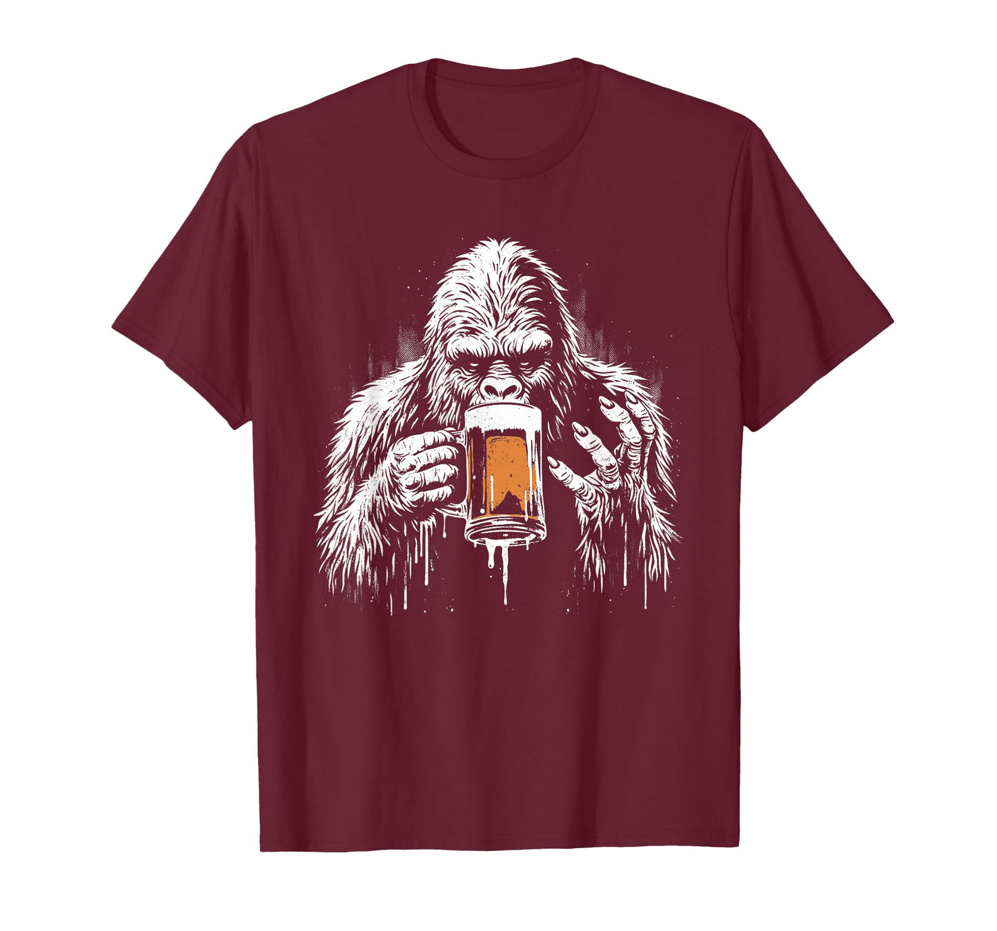 Bigfoot Drinks Beer - Funny Bigfoot Sasquatch Lover T-Shirt