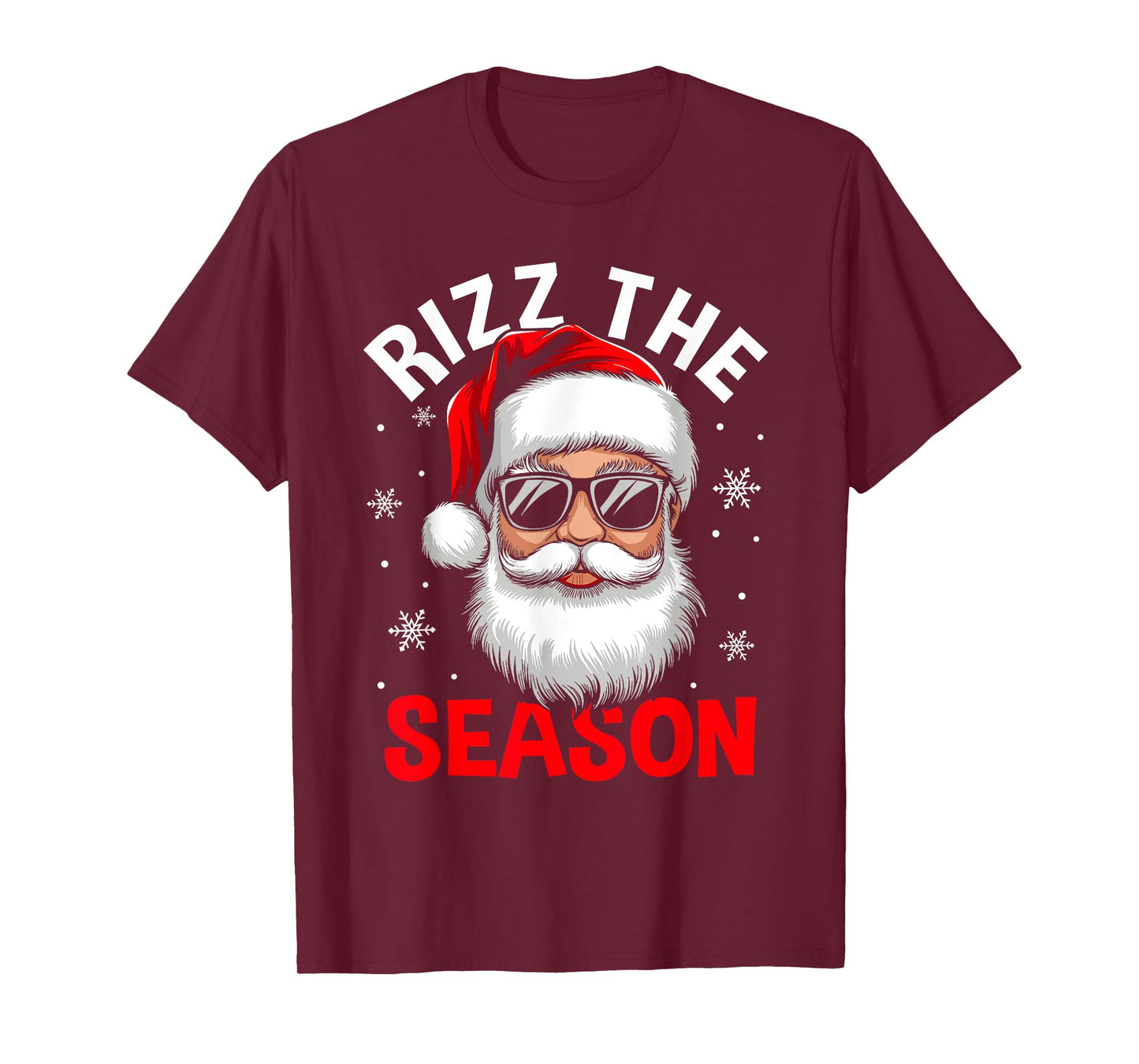 Rizz the Season Silly Christmas Funny Santa Men Teen Boys T-Shirt