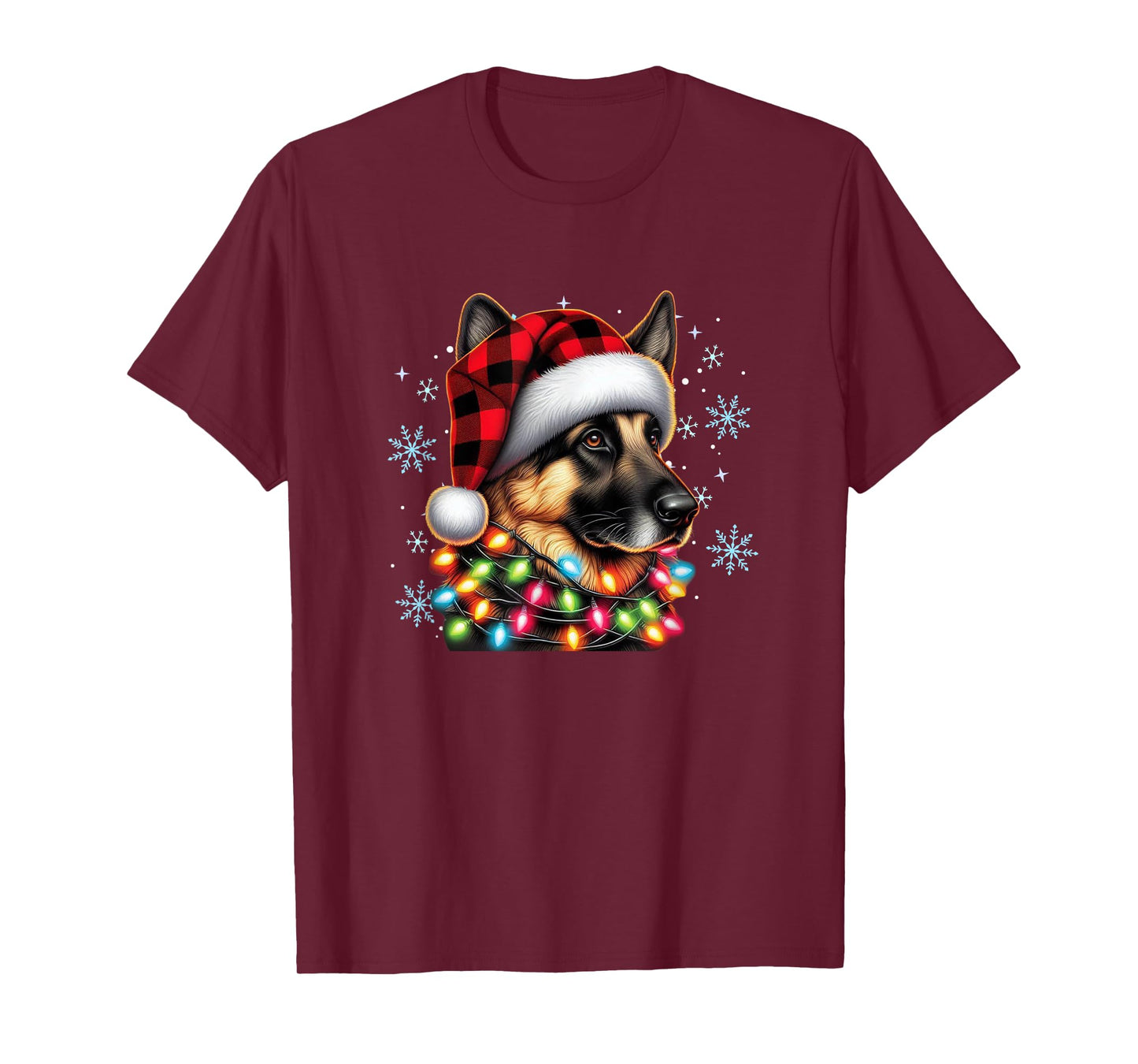 German Shepherd Christmas Xmas German Shepherd Lover T-Shirt