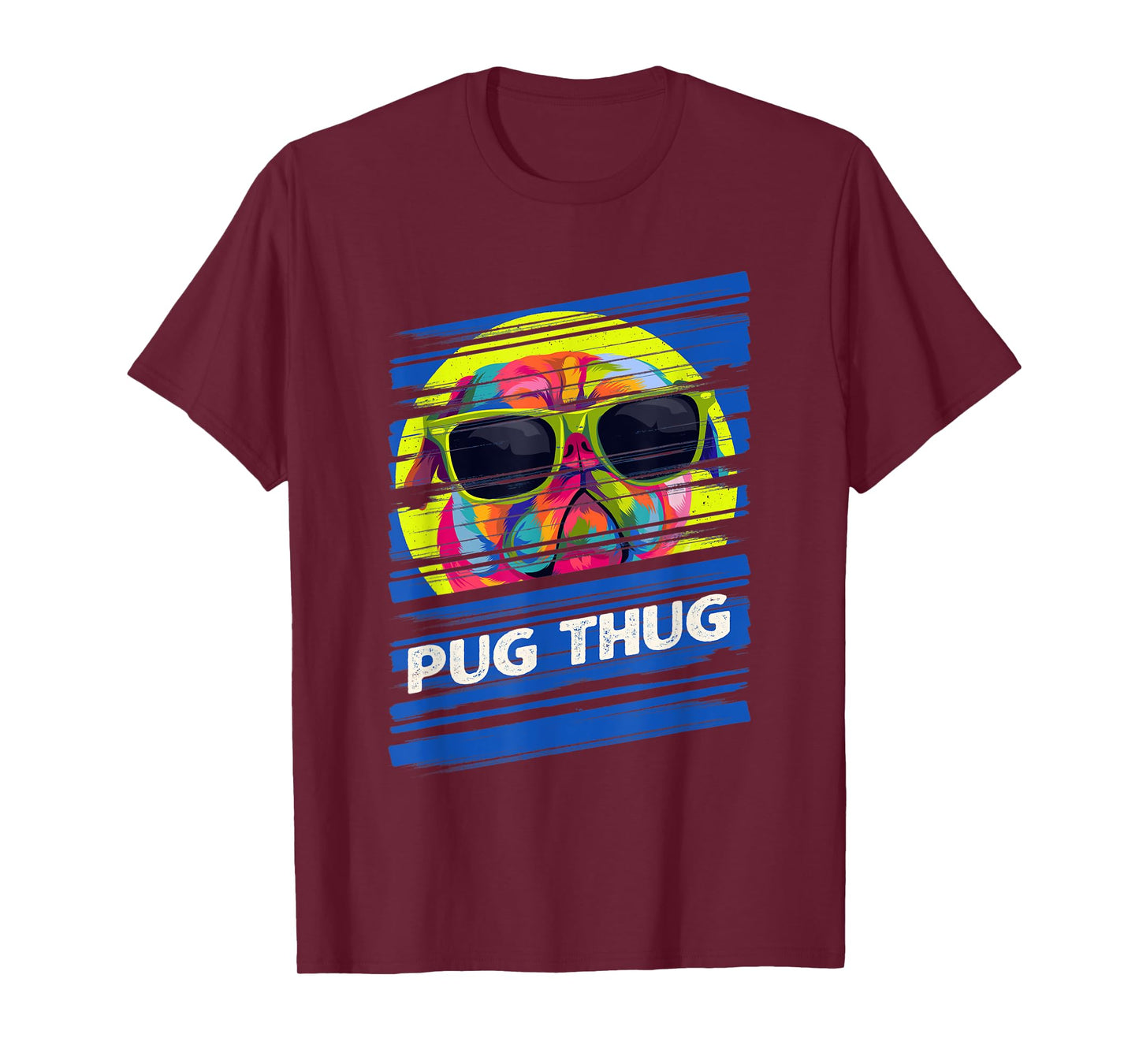 Pug Thug Dutch Bulldog Animal Pun Pug Owner Animal Meme T-Shirt for Men Women