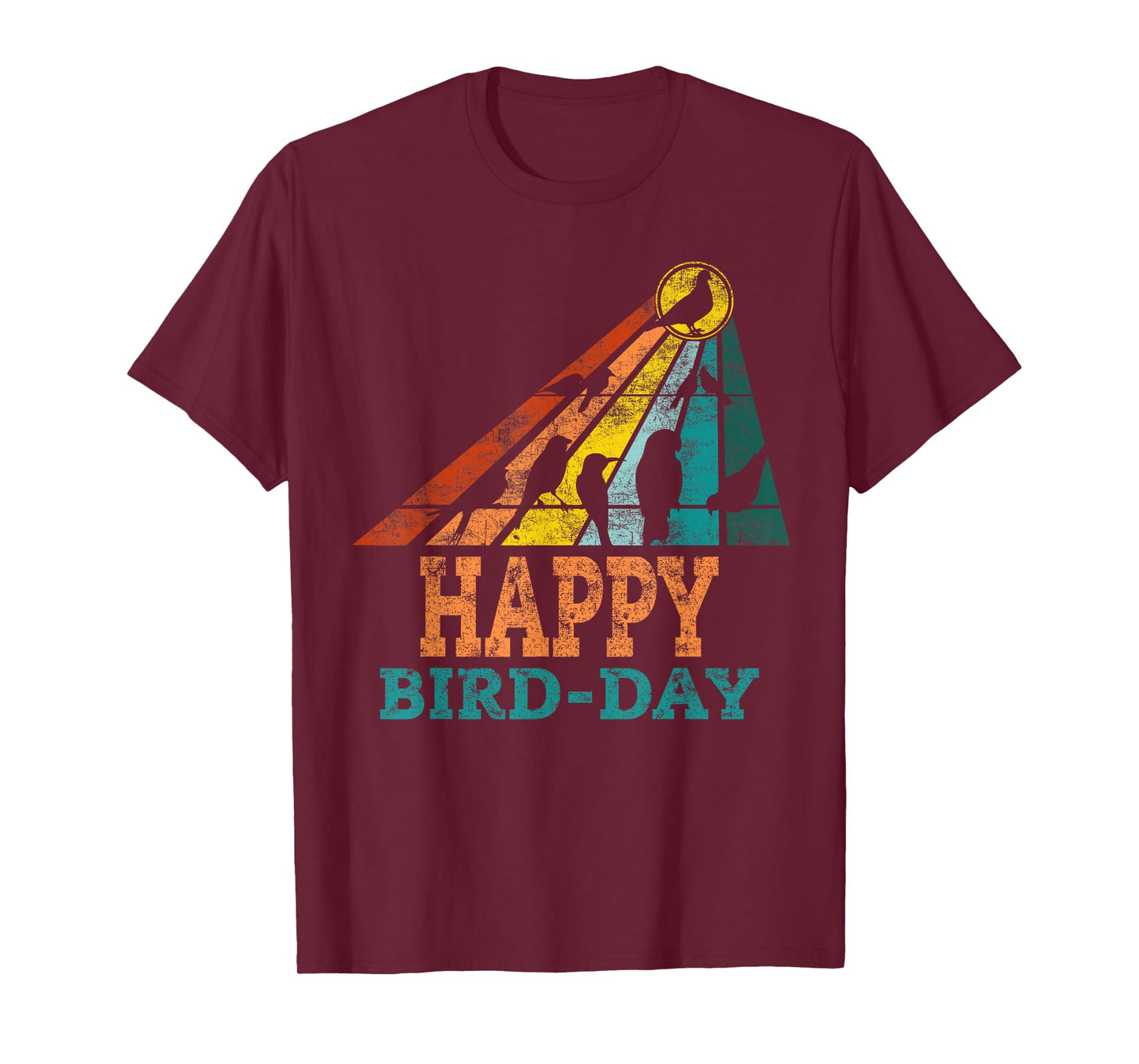Retro Vintage Bird Watcher Happy Bird Day Funny Birthday T-Shirt