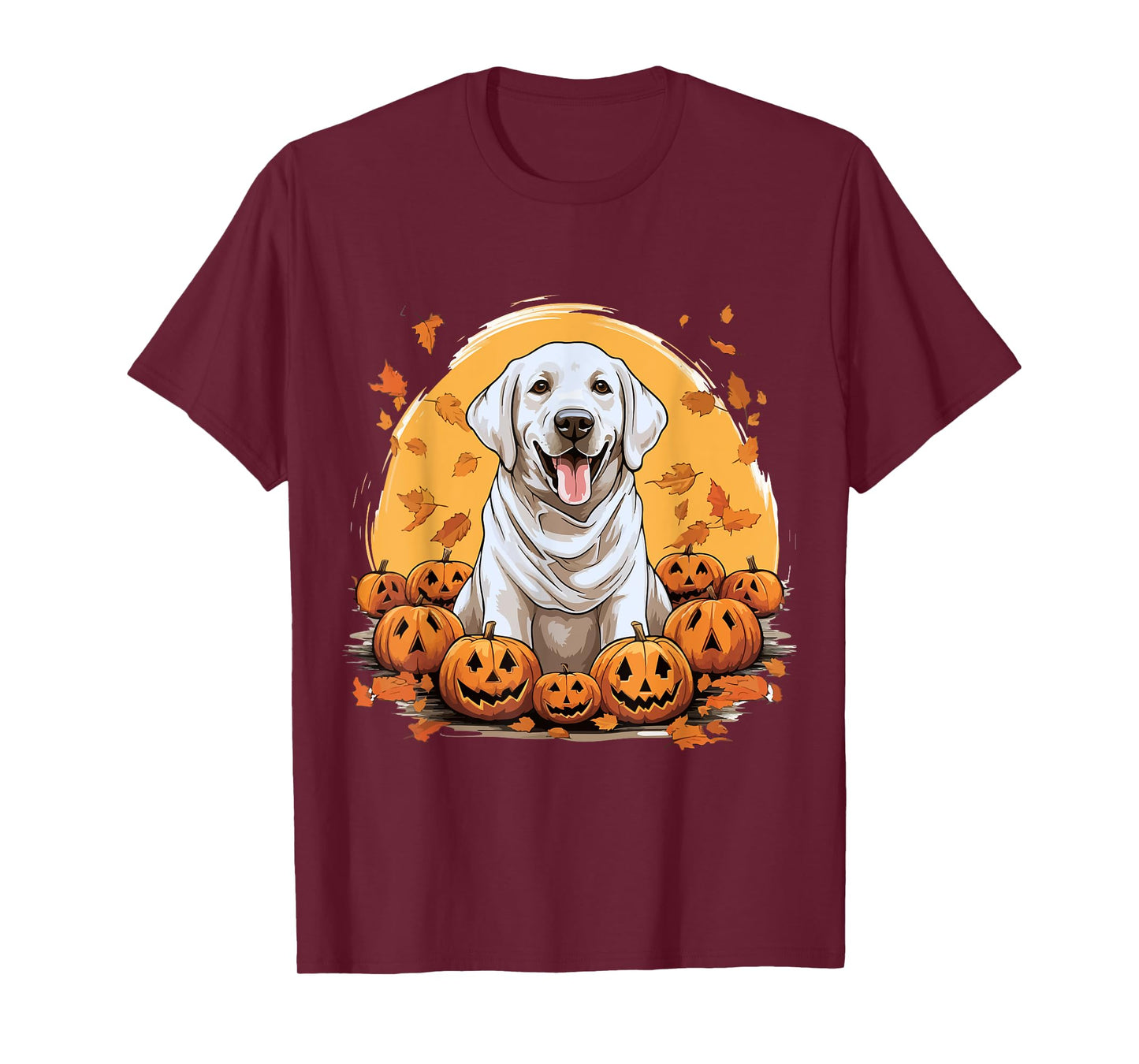 Labrador Retriever Dog Breed Pet Halloween Pumpkins T-Shirt