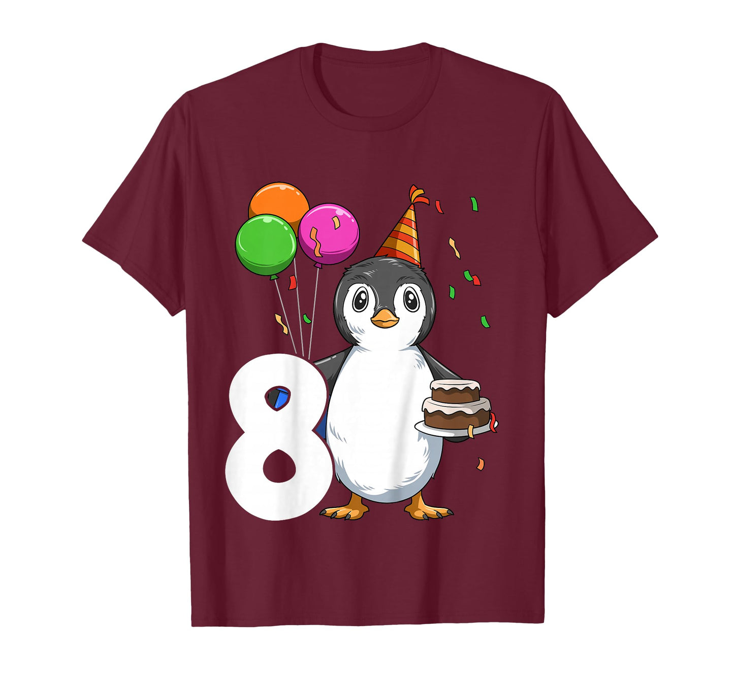Penguin Birthday 8 Penguin 8th Birthday Outfit Penguin Party T-Shirt