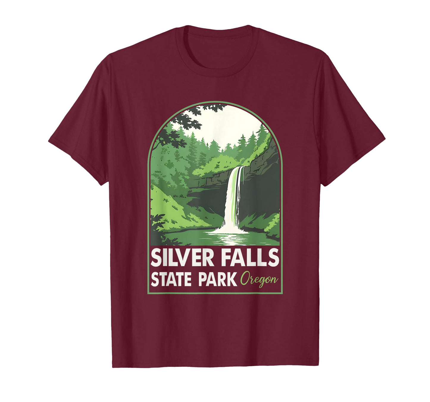 Silver Falls State Park Oregon Camping Hiking Outdoor T-Shirt