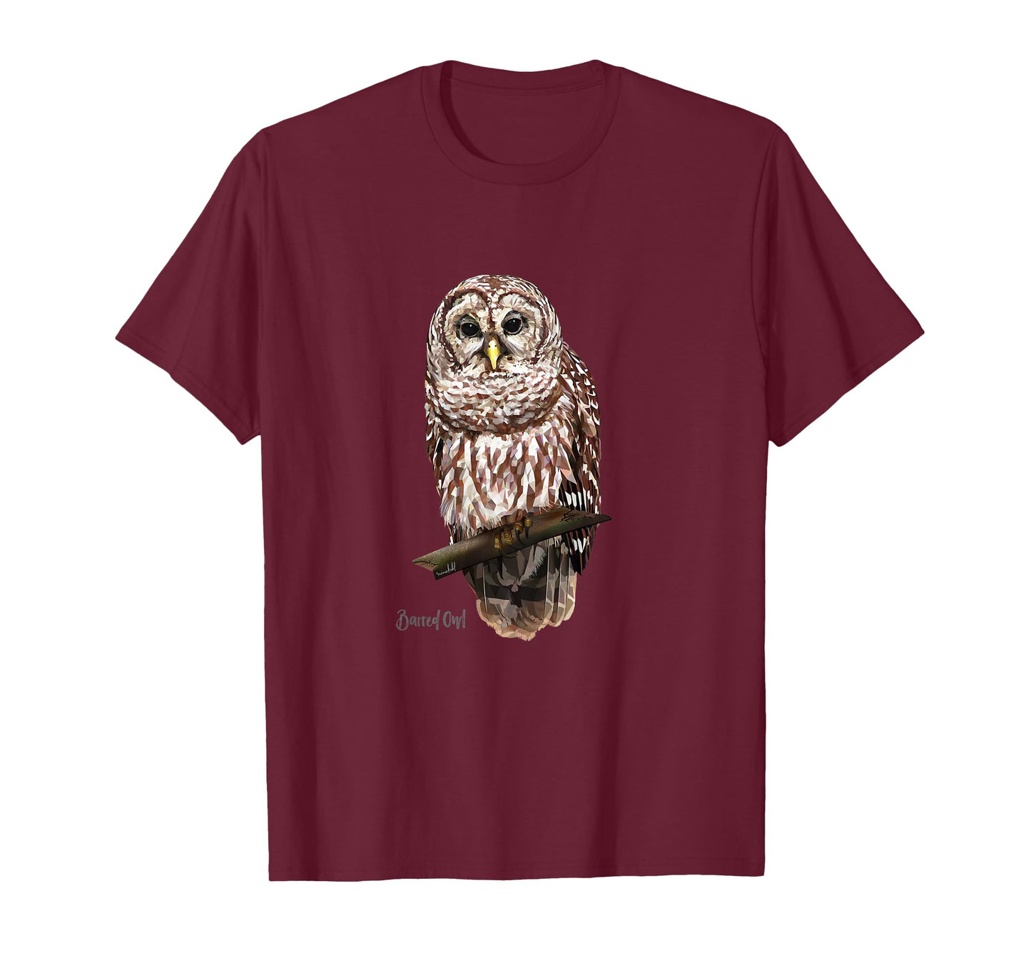 Kids Barred Owl Graphic Birder Shirt Wildlife Bird Watching T-Shirt