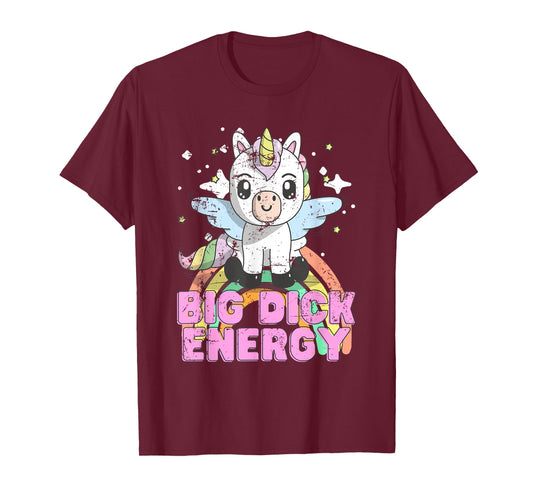 Funny Ironic Cool Unicorn Big Dick Energy Festival Anime T-Shirt