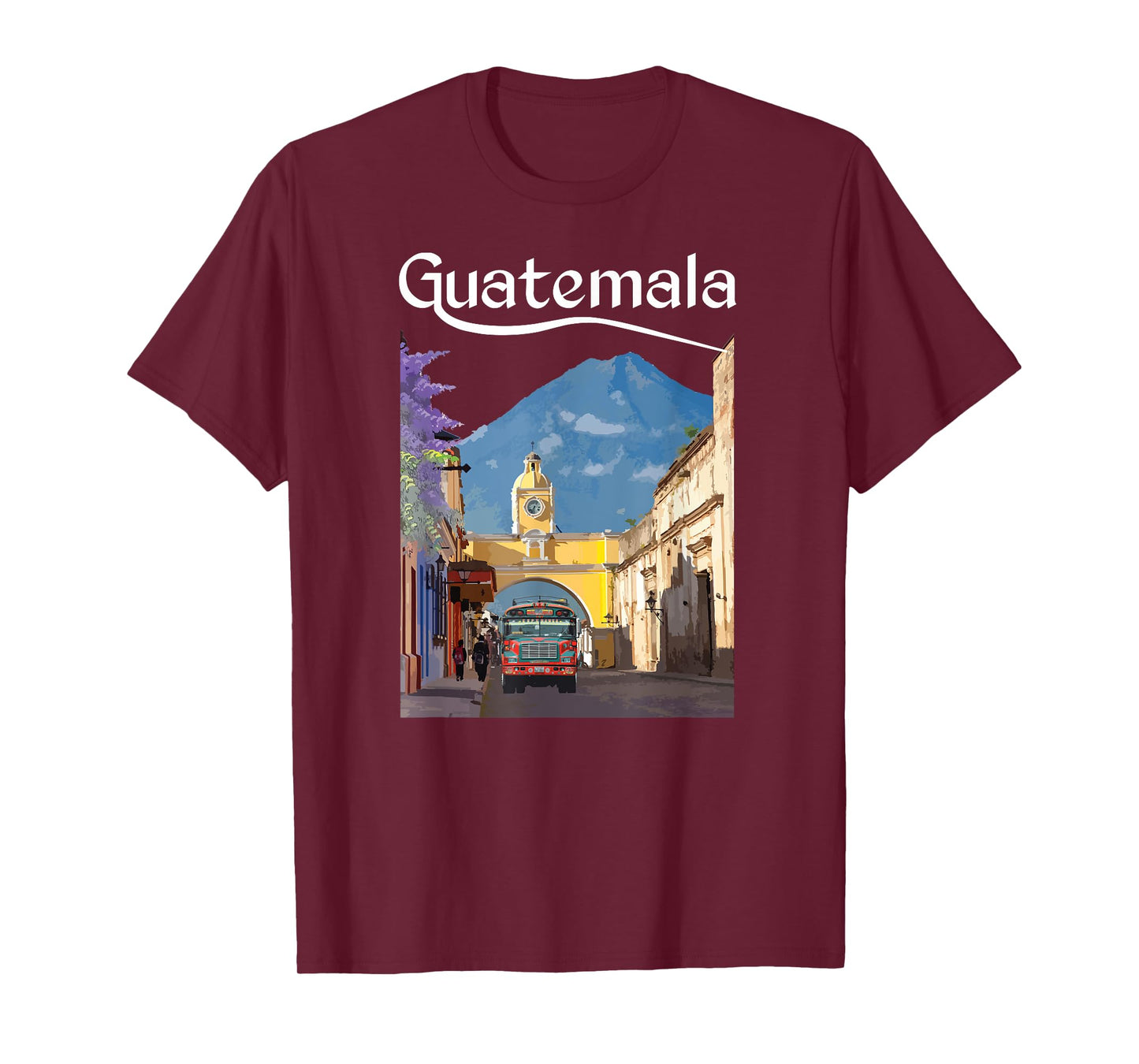 Guatemala Chicken Bus Antigua Chapin Quetzal Guate Tikal 502 T-Shirt
