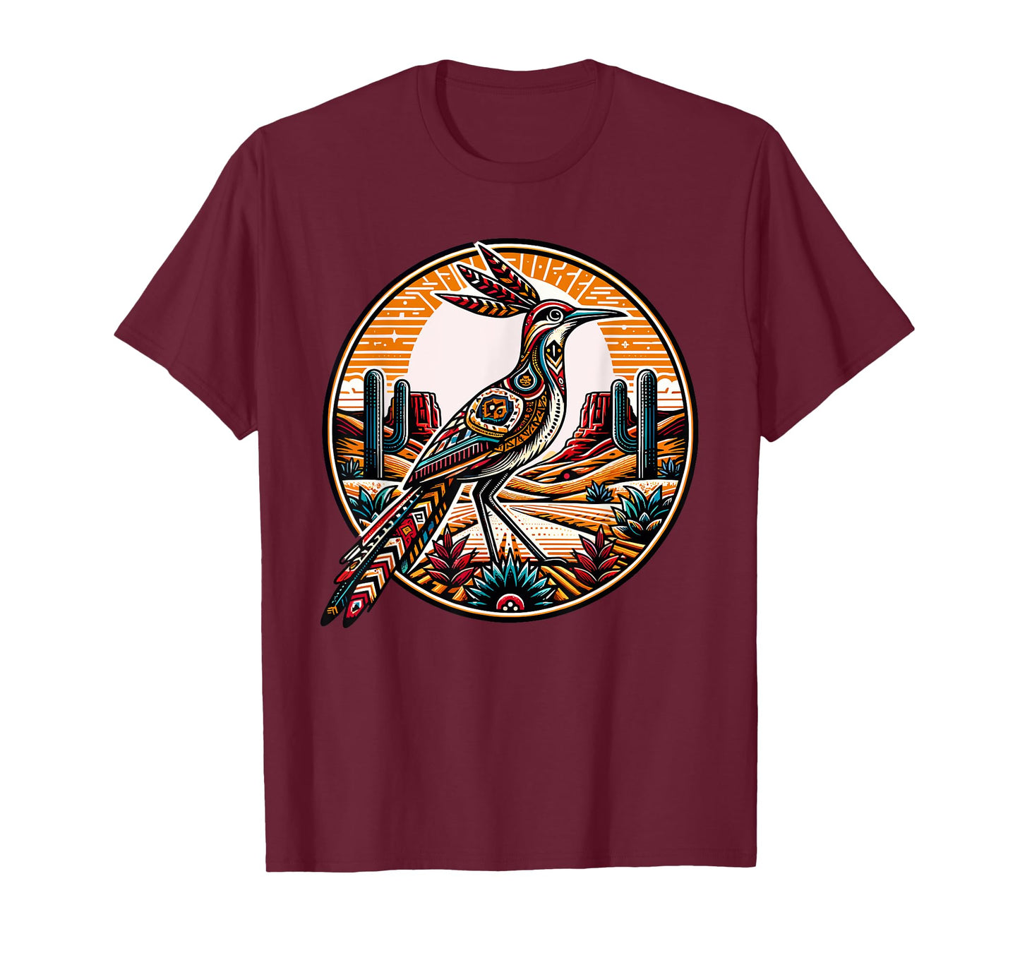Roadrunner Retro Boho Desert Cactus T-Shirt