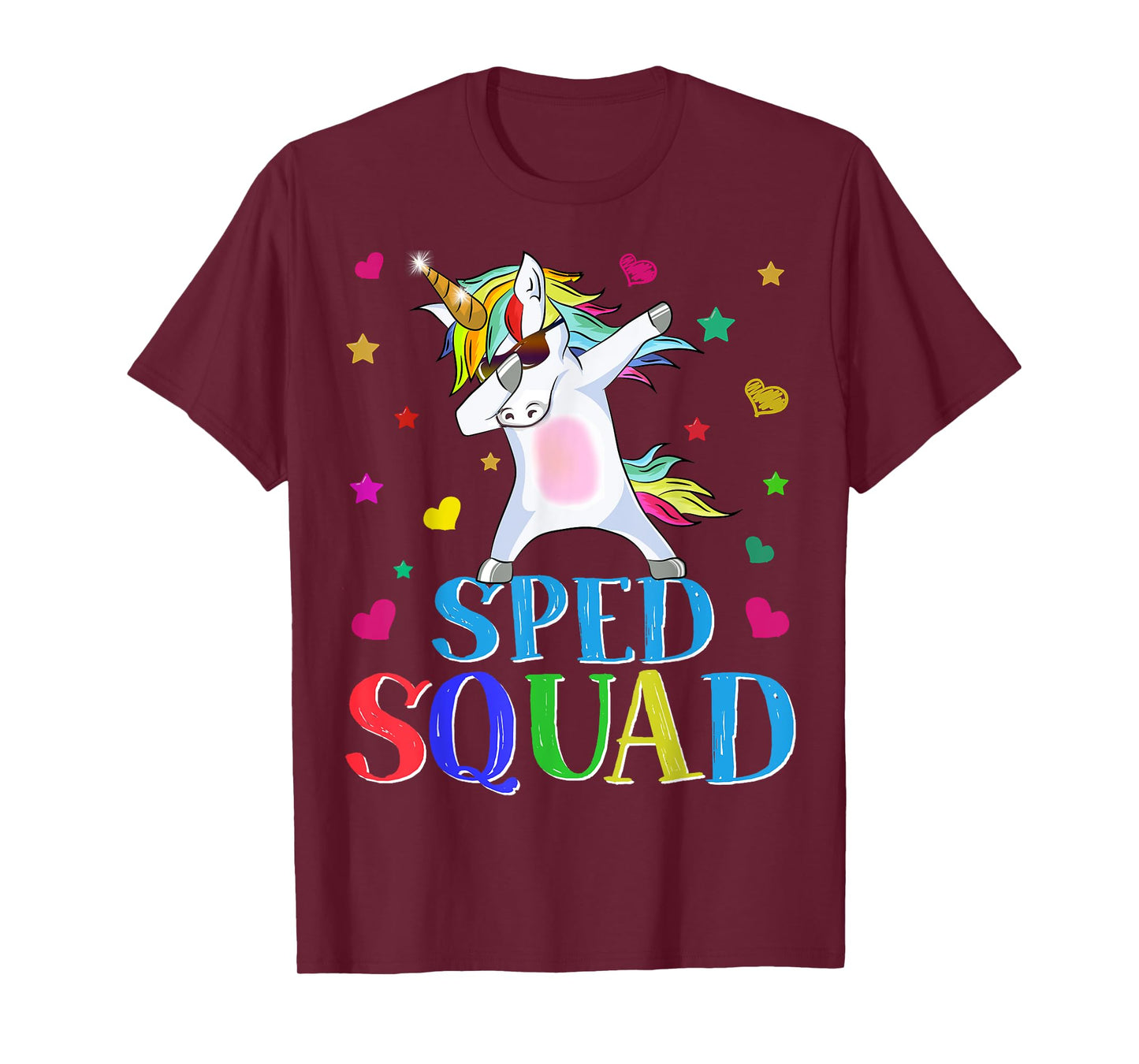 SPED Squad Special Education Unicorn Dab Teacher Gifts T-Shirt for Men Women Girls Kids