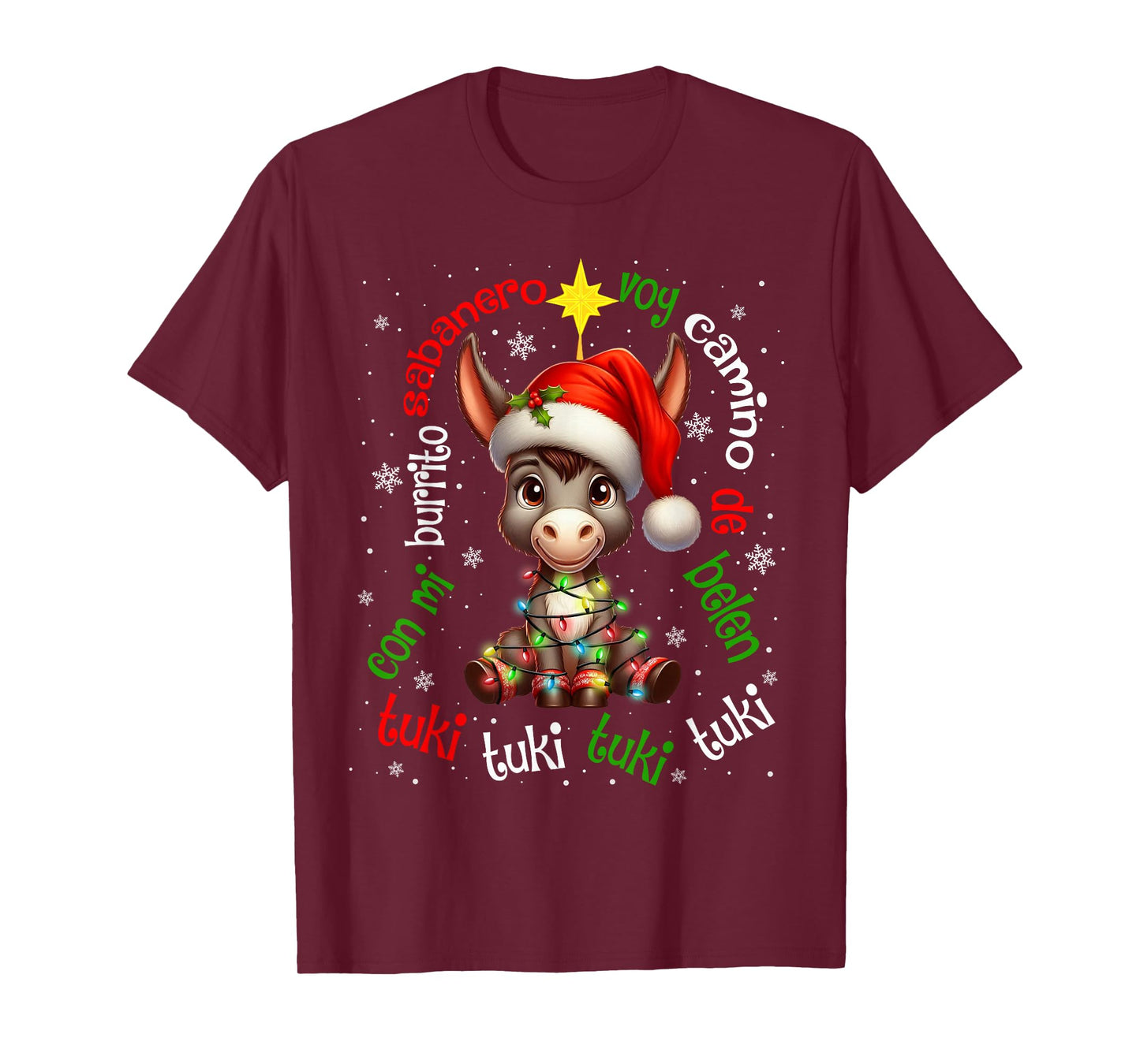 Tuki Tuki Donkey Mi Burrito Sabanero Mexican Mexico Xmas T-Shirt