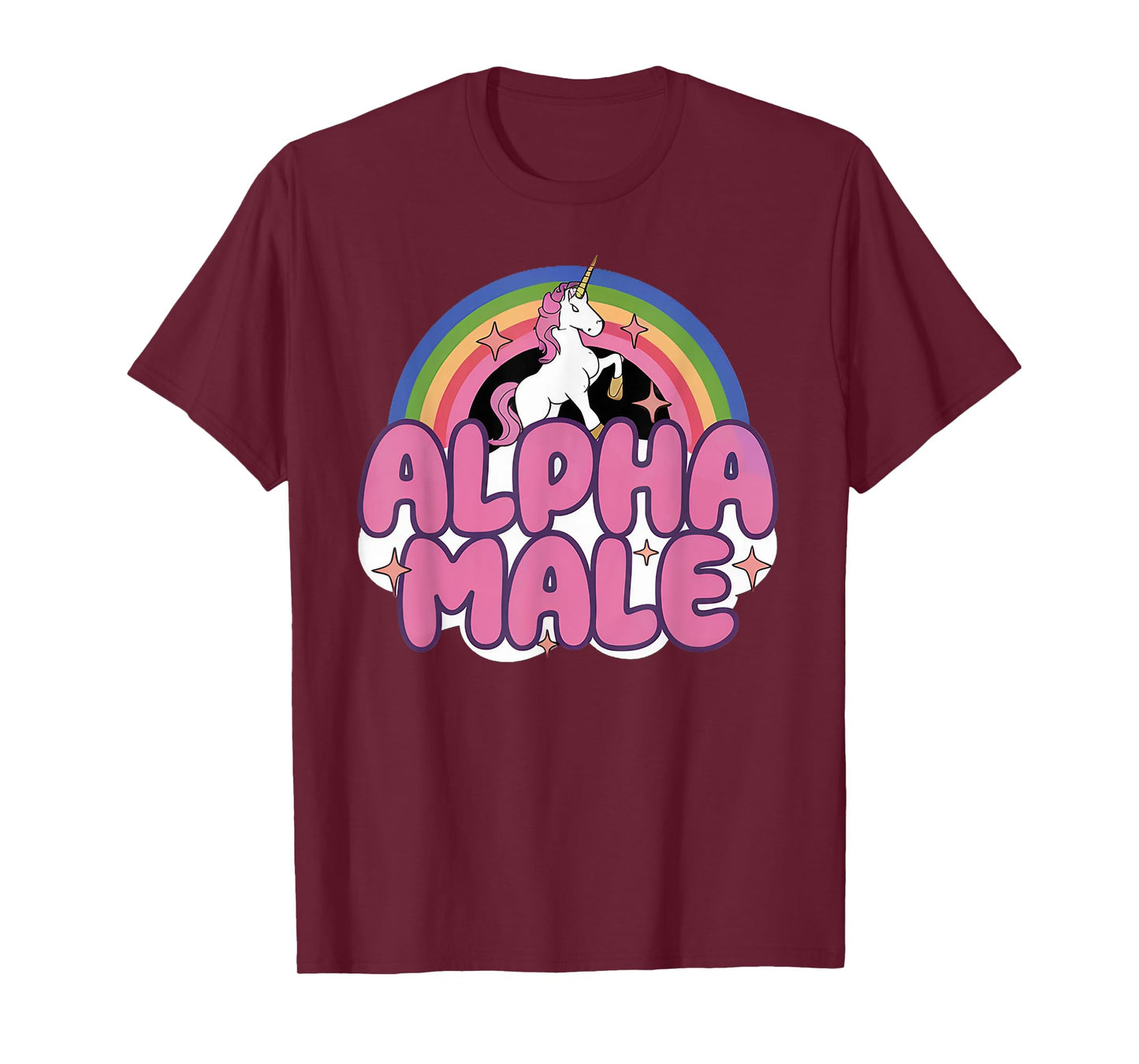 Alpha Male Rainbow Unicorn Funny Oddly Specific Dank Meme T-Shirt