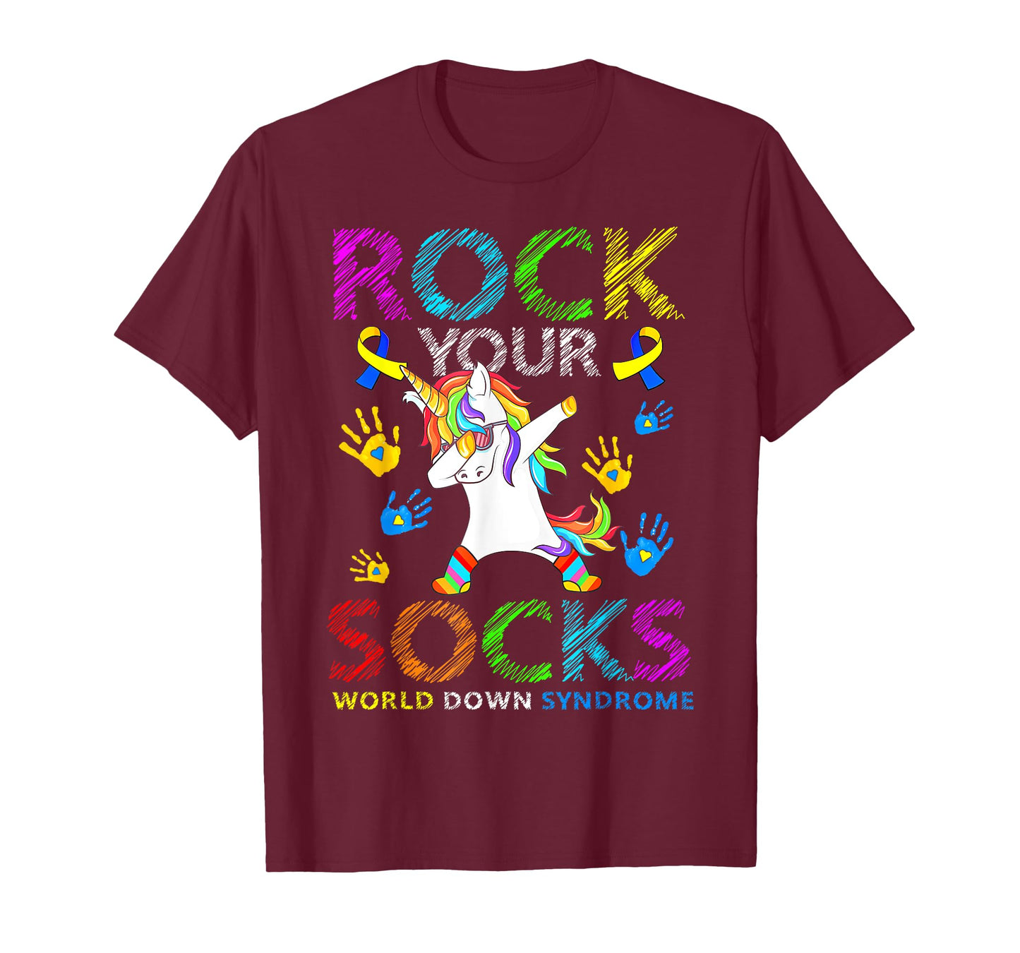 Unicorn Rock Your Socks World Down Syndrome Awareness T-Shirt