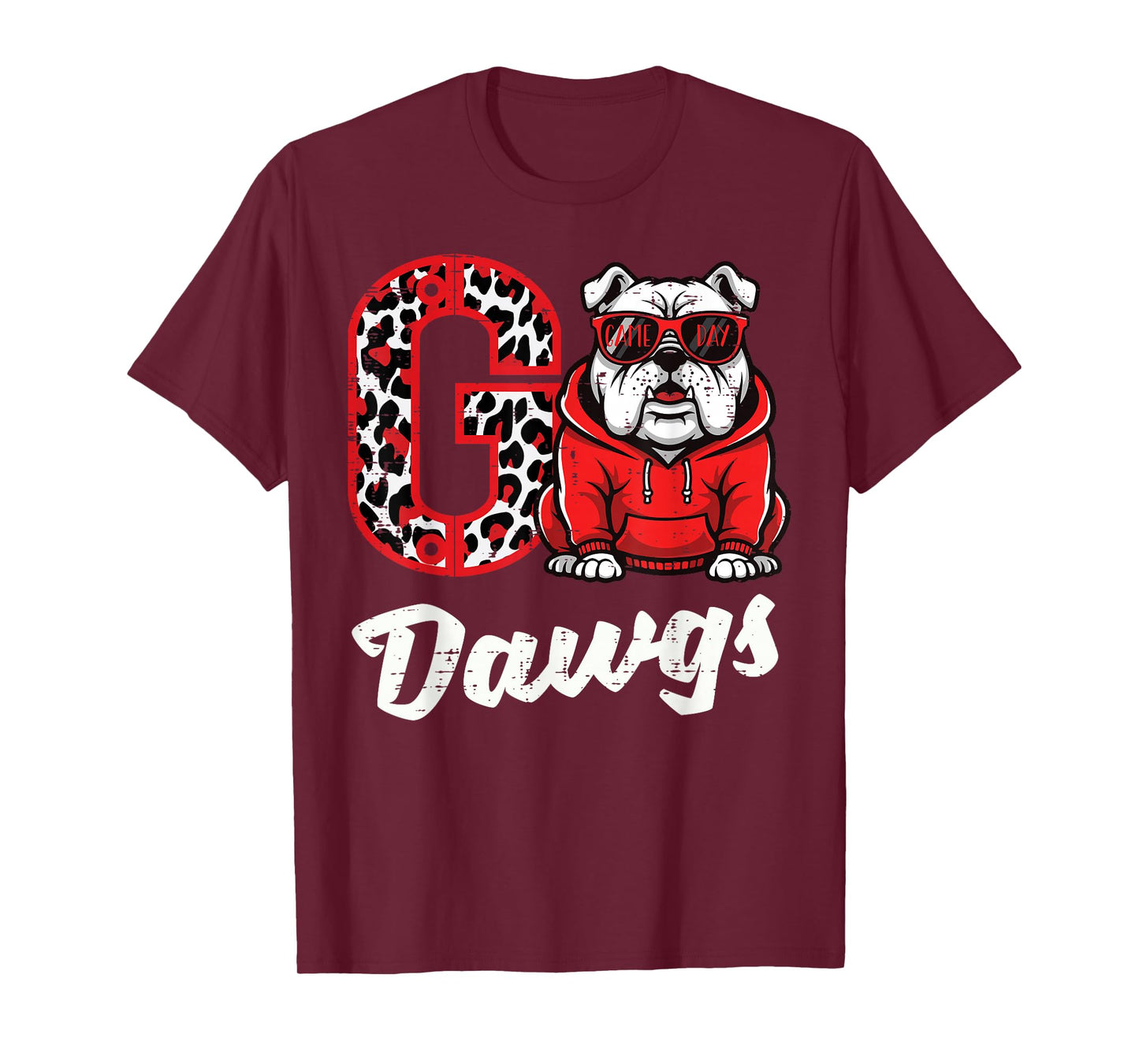 Bulldog Go Dawgs Men Women Kids Boys Youth Girls Teen T-Shirt
