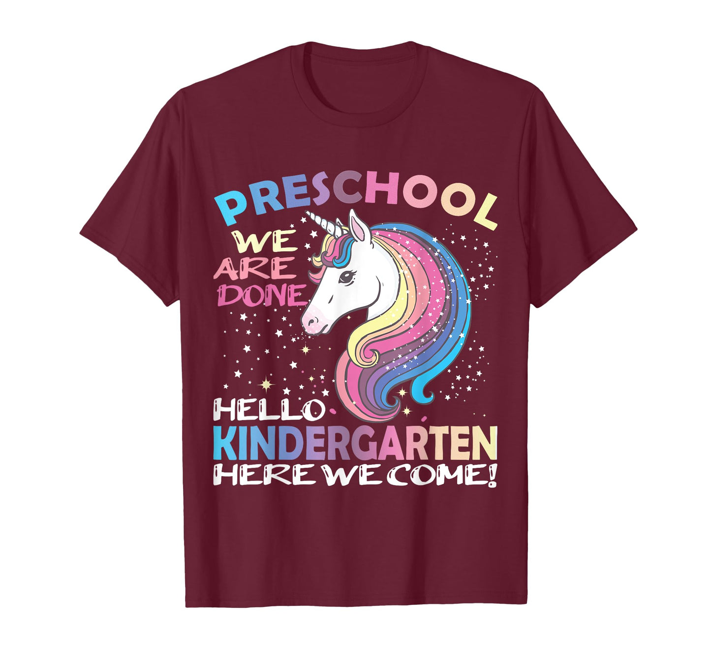 Goodbye Preschool Graduation Hello Kindergarten Prek Unicorn T-Shirt