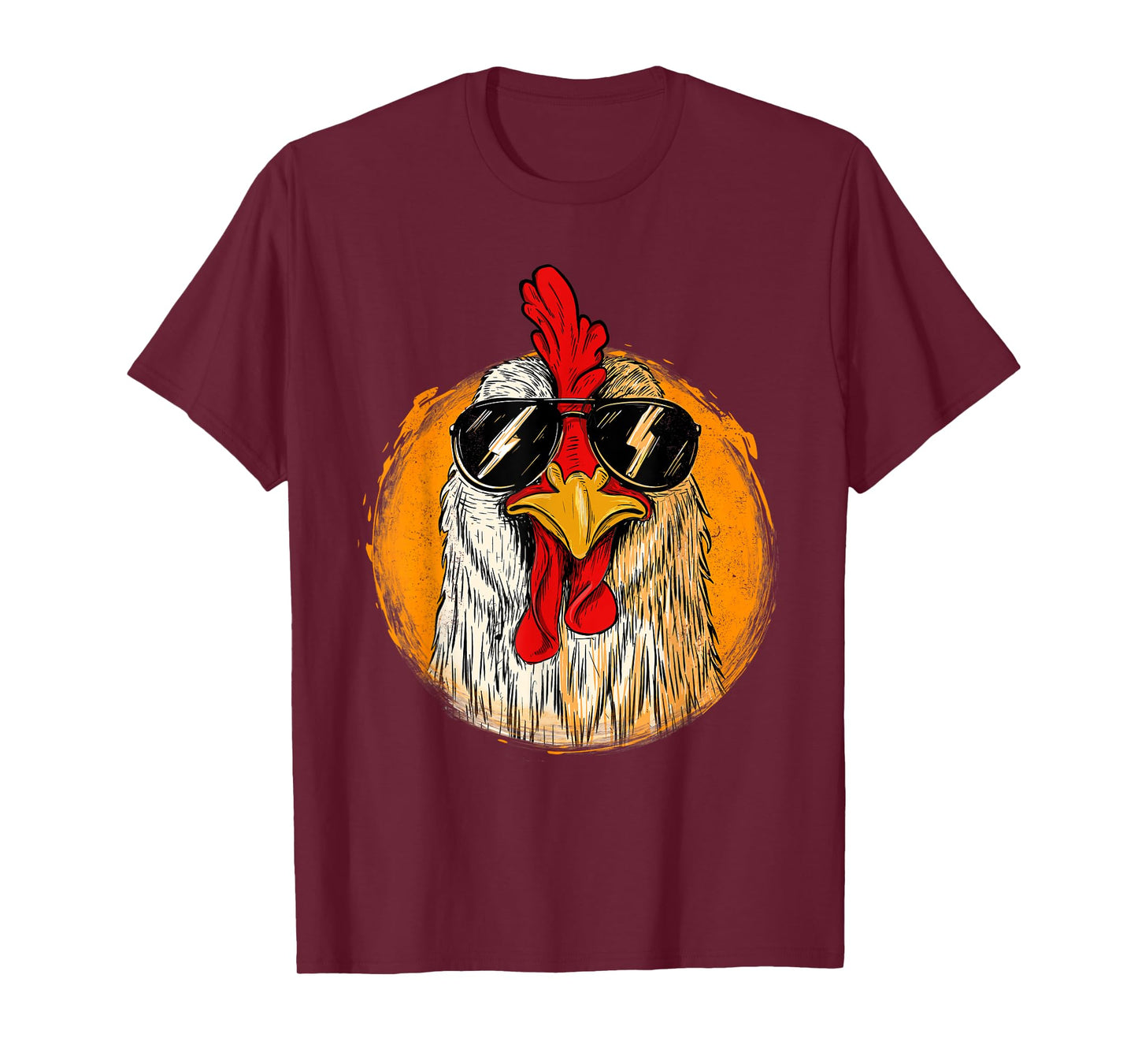Hipster Chicken With Sunglasses - Retro Vintage Farm Rancher T-Shirt
