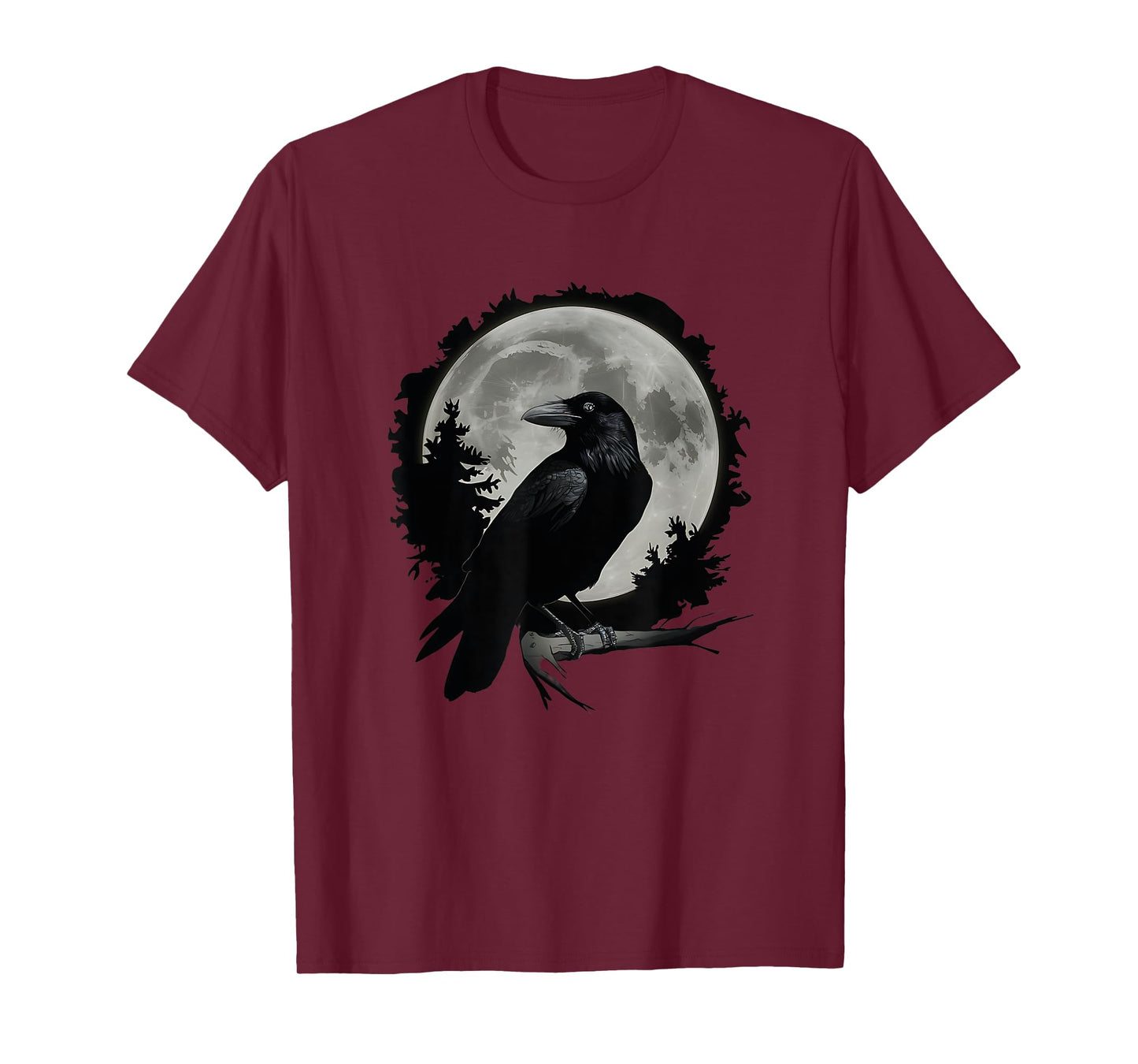 Full Moon Raven Women Men Kid Black art Black Bird Crow Moon T-Shirt