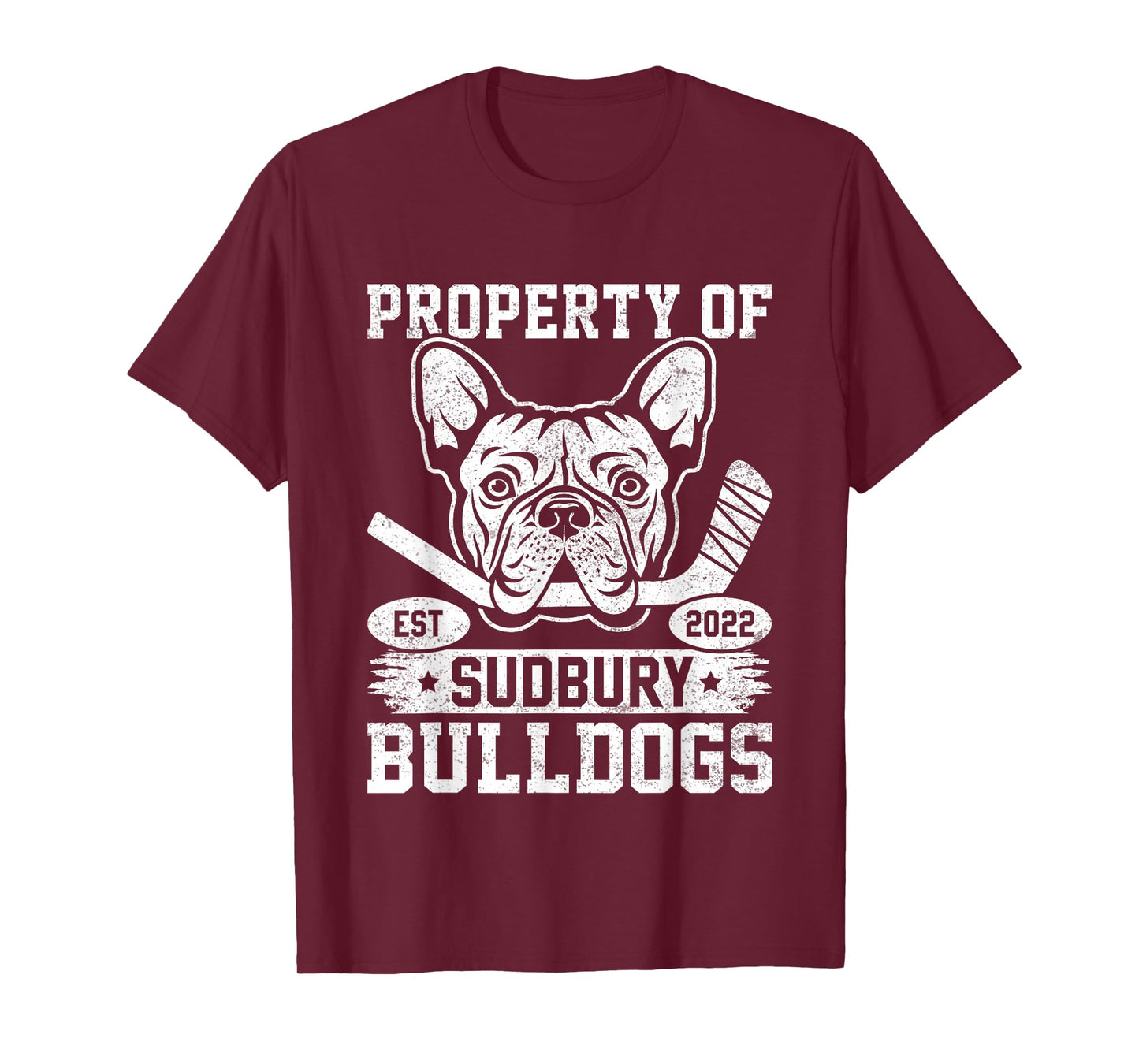 Bulldog Pet Dog Property Of Sudbury Bulldogs Men Women T-Shirt