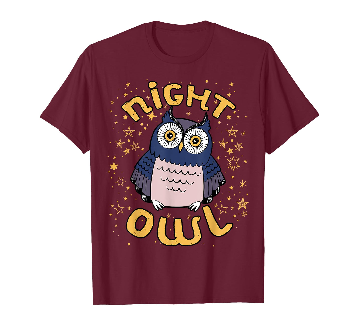 Night owl observes the starry sky at night T-Shirt