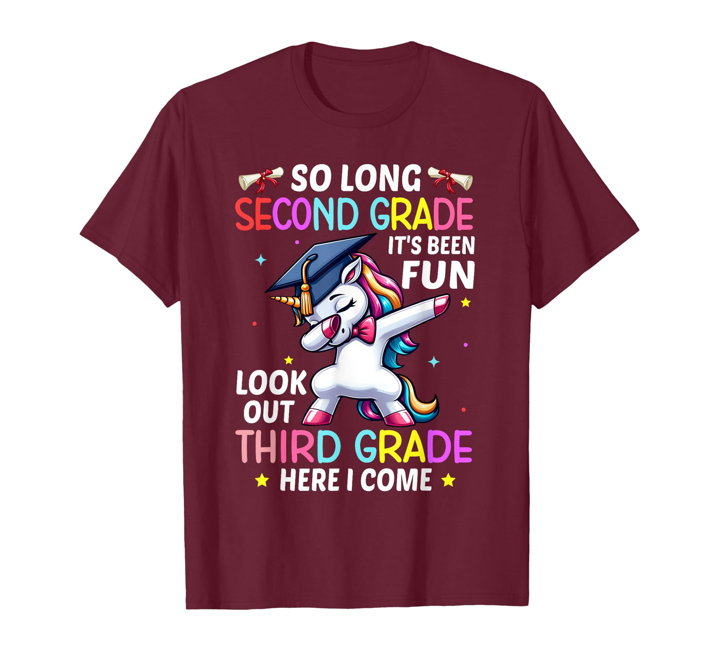 So Long 2nd Grade 3rd Grade Here I Come Unicorn Graduation T-Shirt
