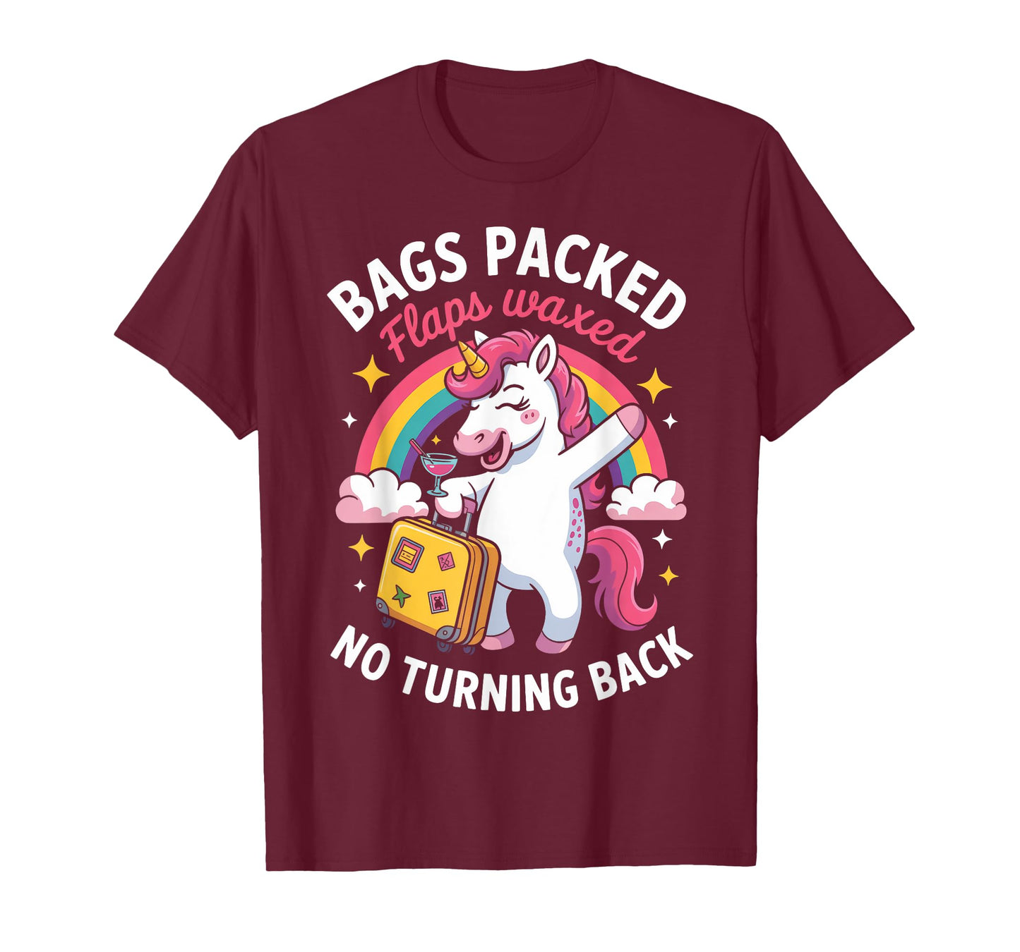 Bags Packed Flaps Waxed No Turning Back Travel Trip T-Shirt