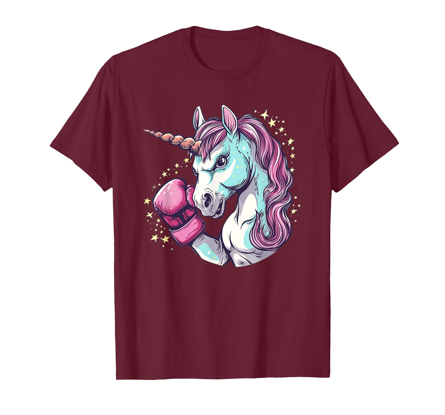 Cool unicorn face costume with funny boxing gloves T-Shirt