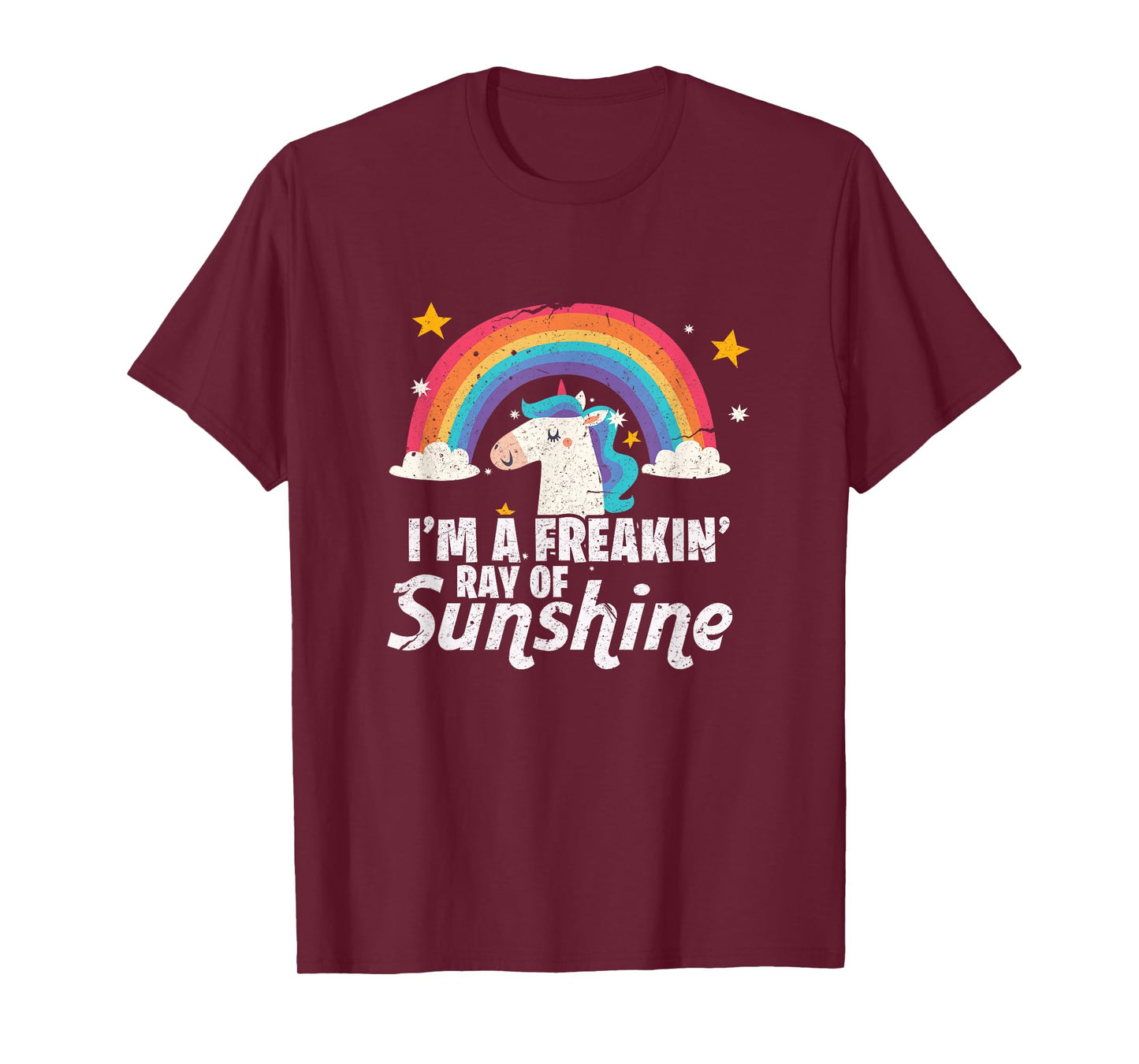 I'm A Freaking Ray Of Sunshine Shirt | Funny Unicorn Gift T-Shirt