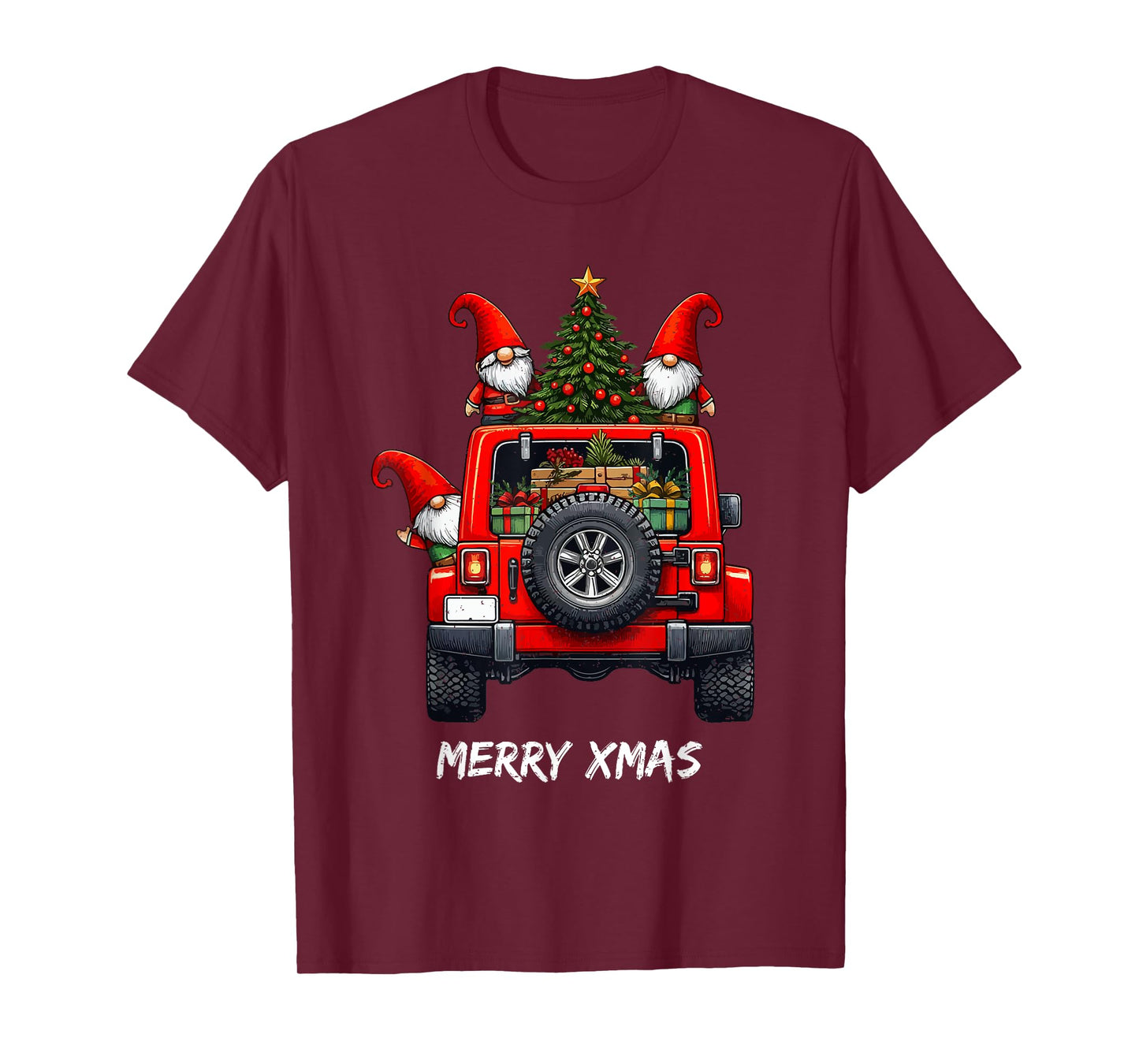 Christmas Tree On Car X-Mas Winter Holiday Men Women Kids T-Shirt