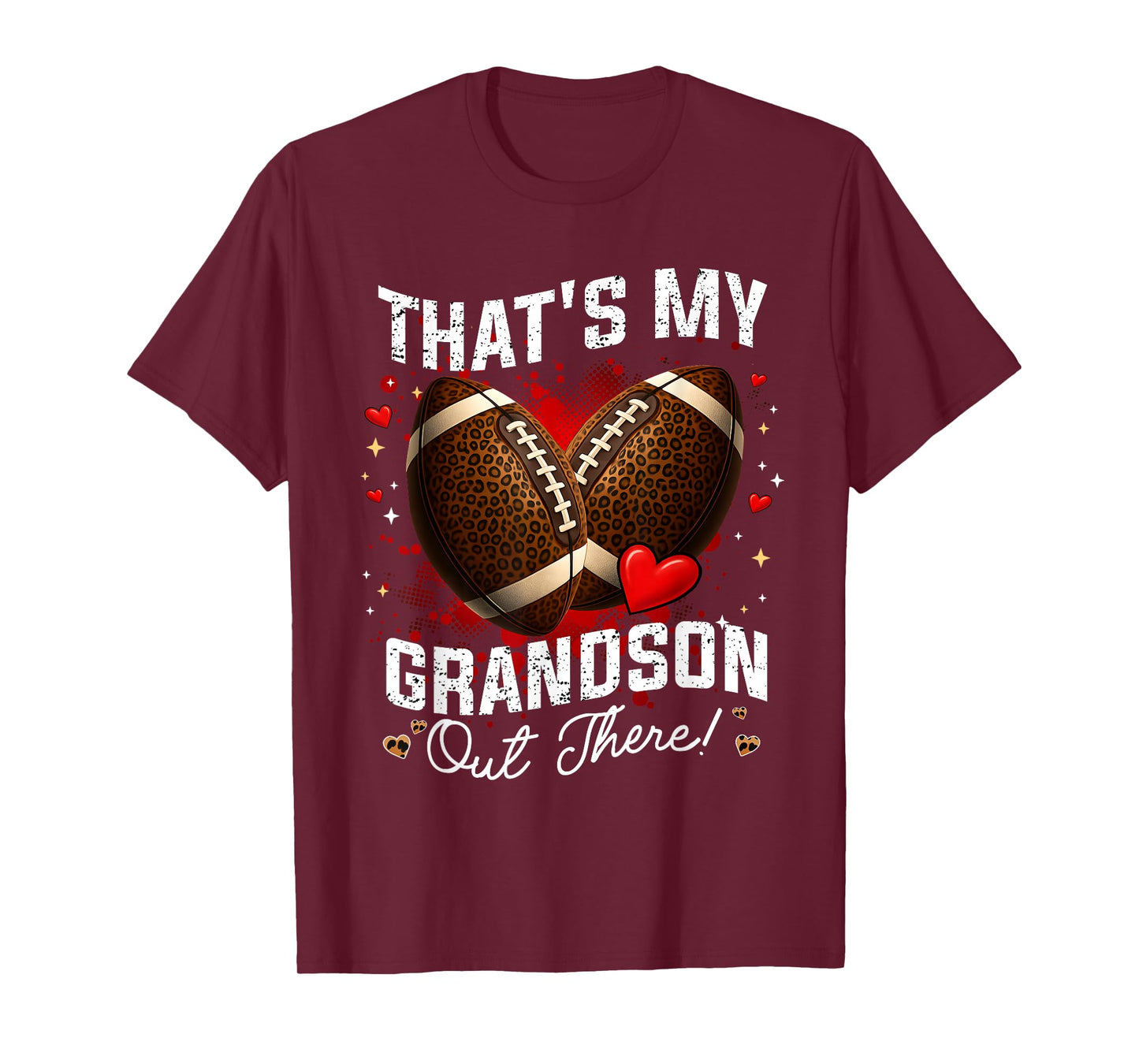 Funny Football That's My Grandson Out There Grandma T-Shirt