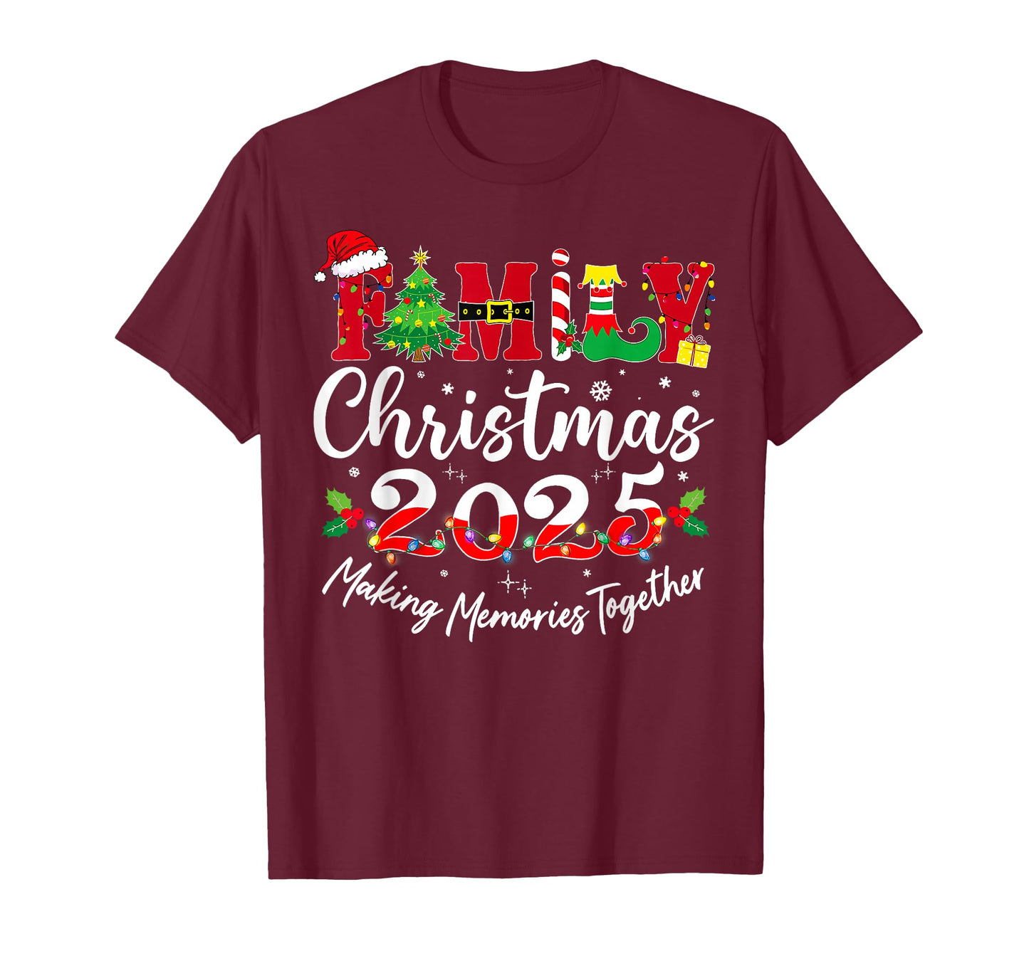 Family Christmas 2025 Matching Outfit Santa Elf Squad Group T-Shirt