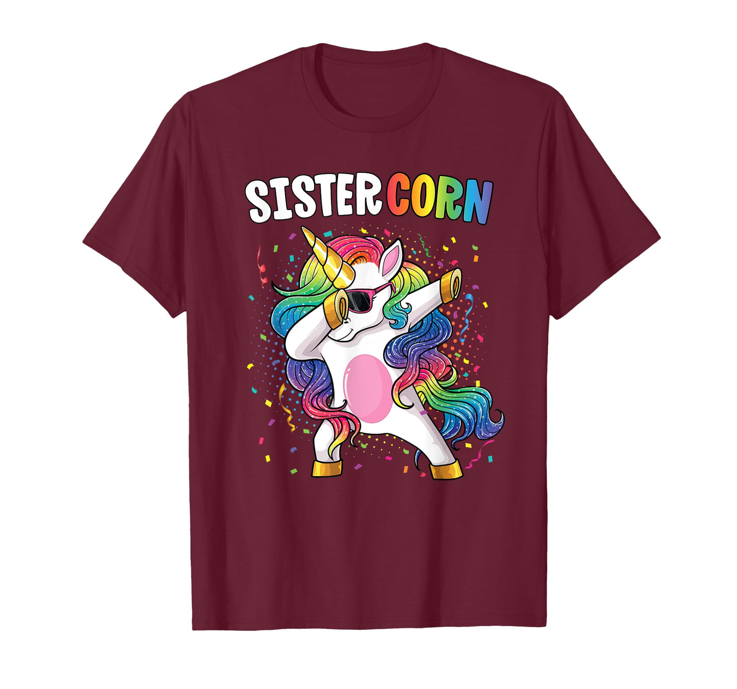 Sistercorn Girls Shirt Unicorn Birthday Dabbing Sister T-Shirt