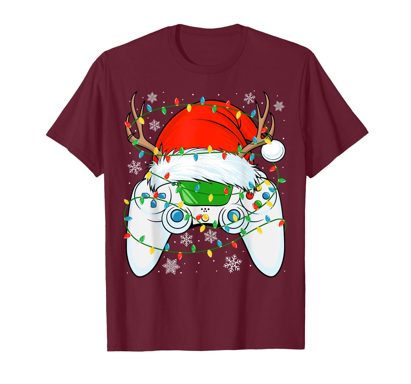 Christmas Santa Gamer Xmas Funny video gaming Christmas boys T-Shirt