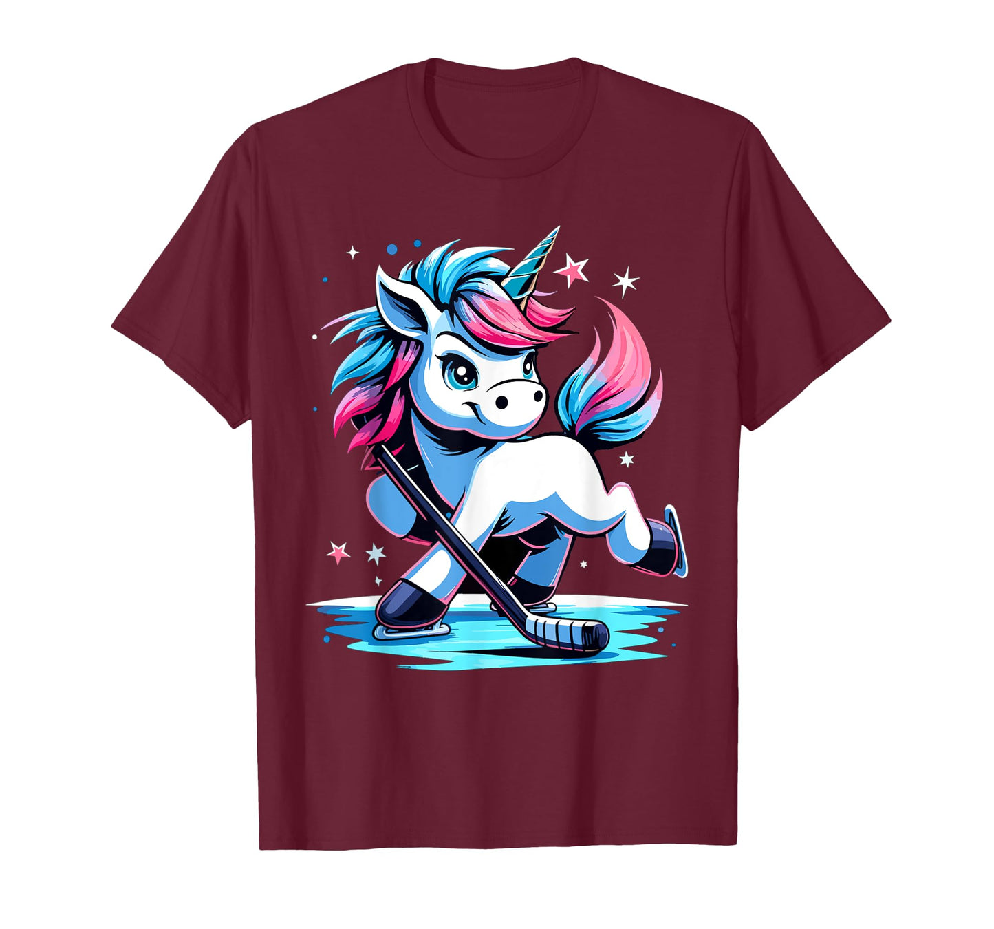 Ice Hockey Unicorn Kawaii Ice Hockey Mom T-Shirt