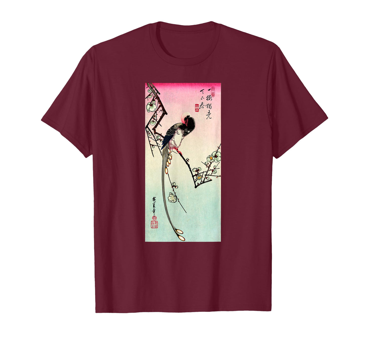 Japanese Art Hiroshige Woodblock Art Classic Print Retro Tee T-Shirt