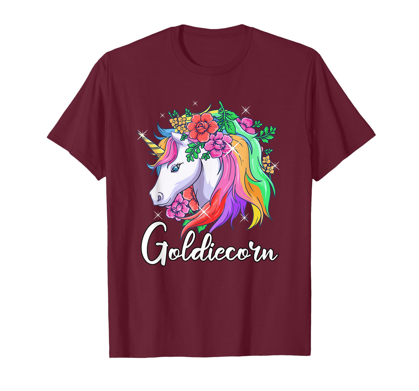 Cute Goldiecorn Personalized Name Unicorn Goldie T-Shirt