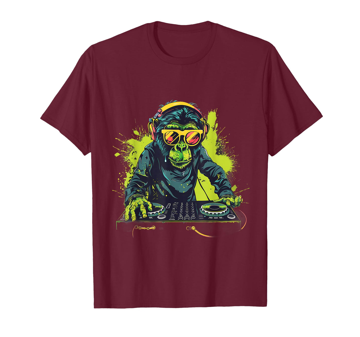 DJ Monkey Splash Monkey DJ Turntable DJ Monkey House Music T-Shirt