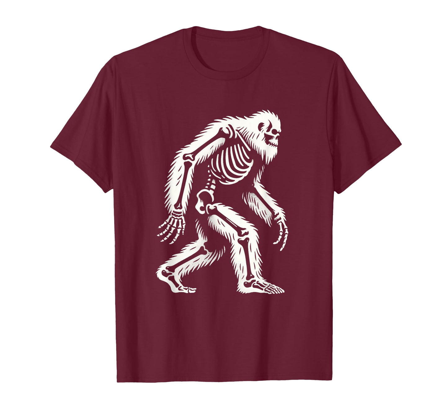Funny Bigfoot Sasquatch Halloween skeleton T-Shirt