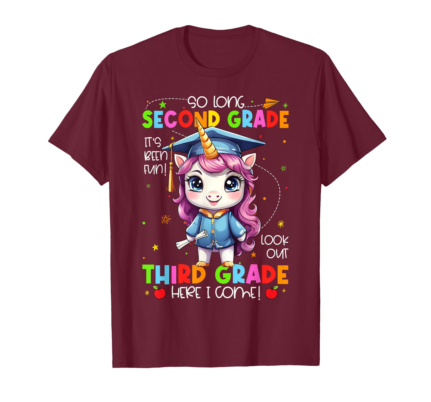 Unicorn So Long 2nd Grade Graduation Last Day Of School T-Shirt