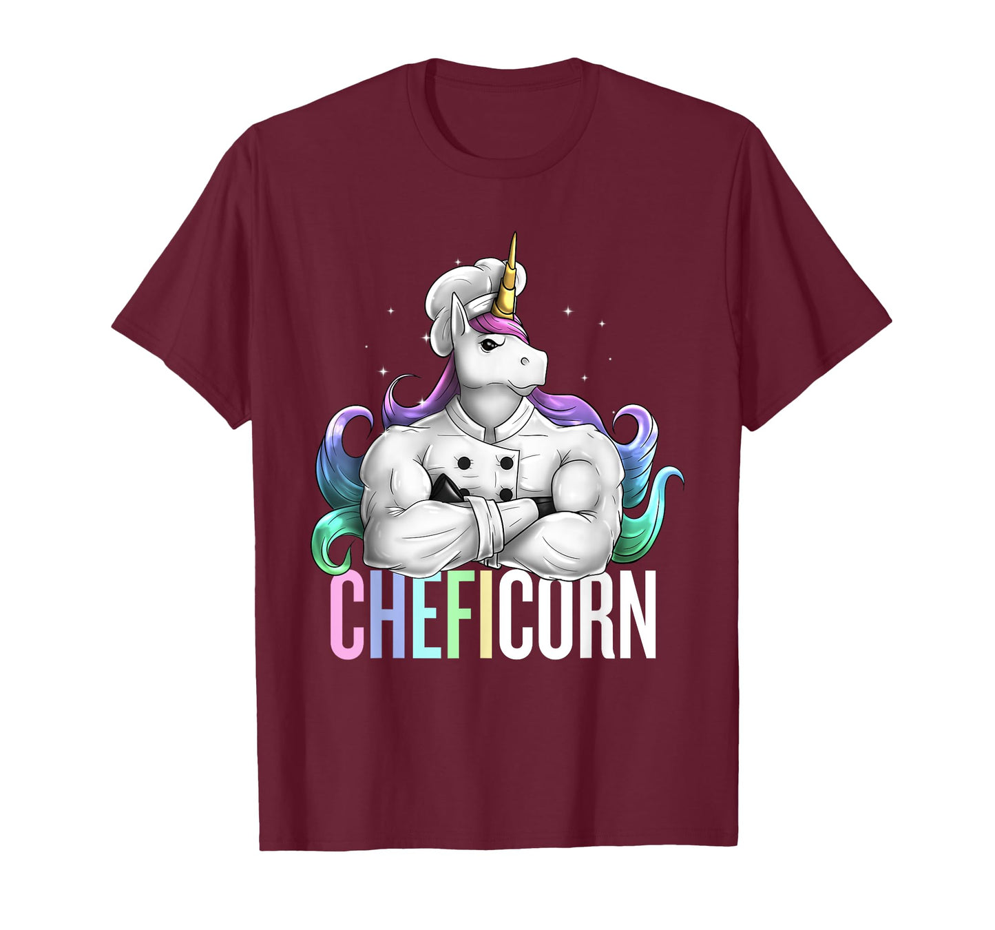 Unicorn Chef Cheficorn Cooking Pun Funny Cook Funny T-Shirt