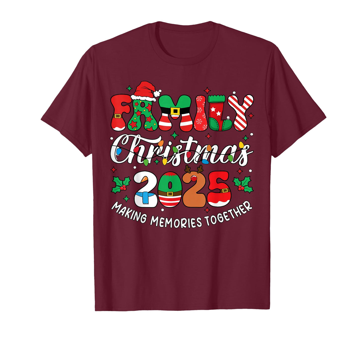 Family Christmas 2025 Matching Outfit Xmas Squad Santa Group T-Shirt