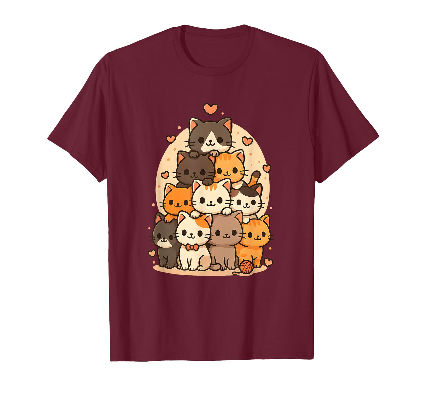 Cute Kawaii Cats Neko Funny Kitten Cat Lover Cartoon Gift T-Shirt