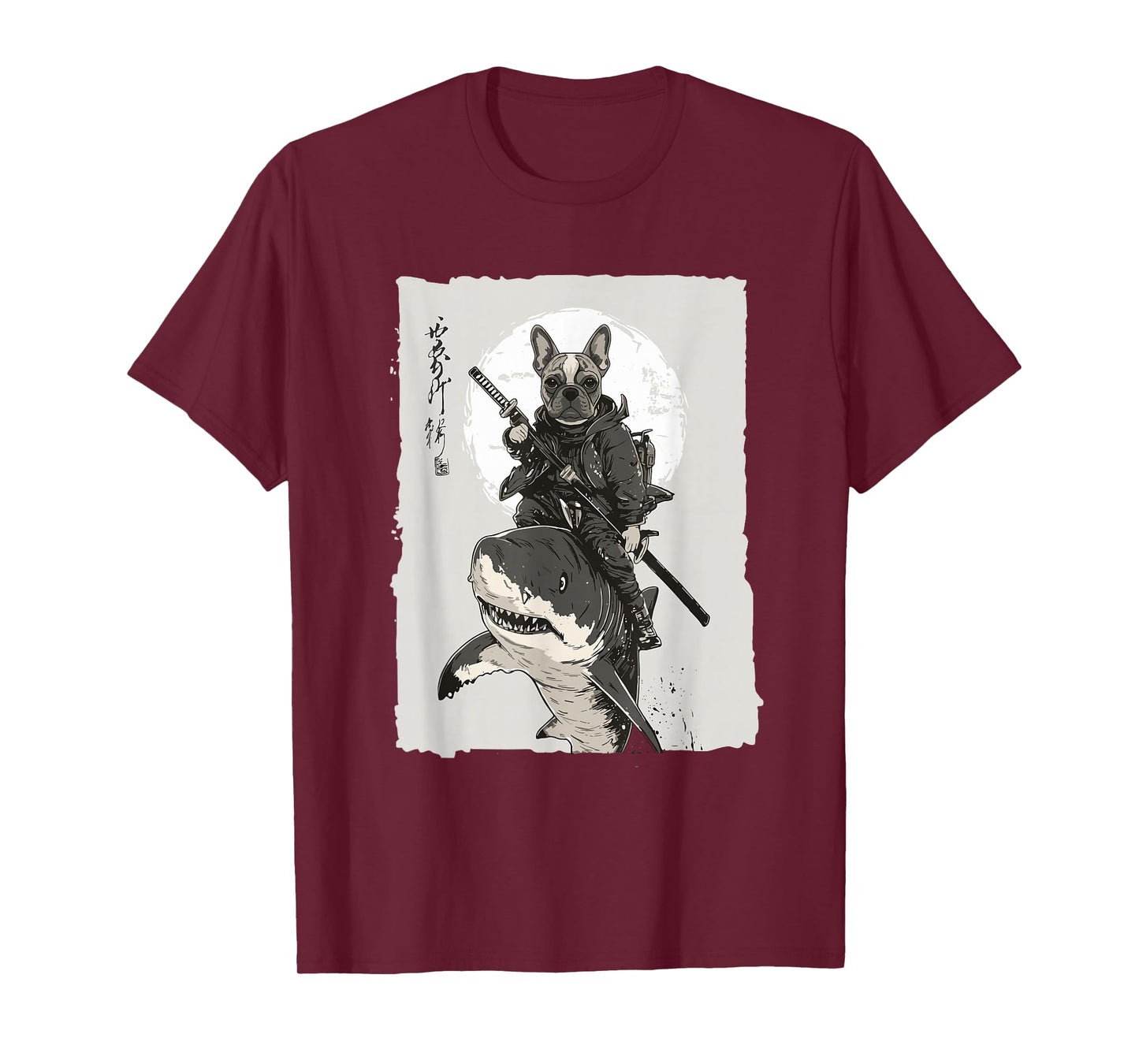 Samurai French Bulldog Dog Lover Vintage Mens Graphic T-Shirt