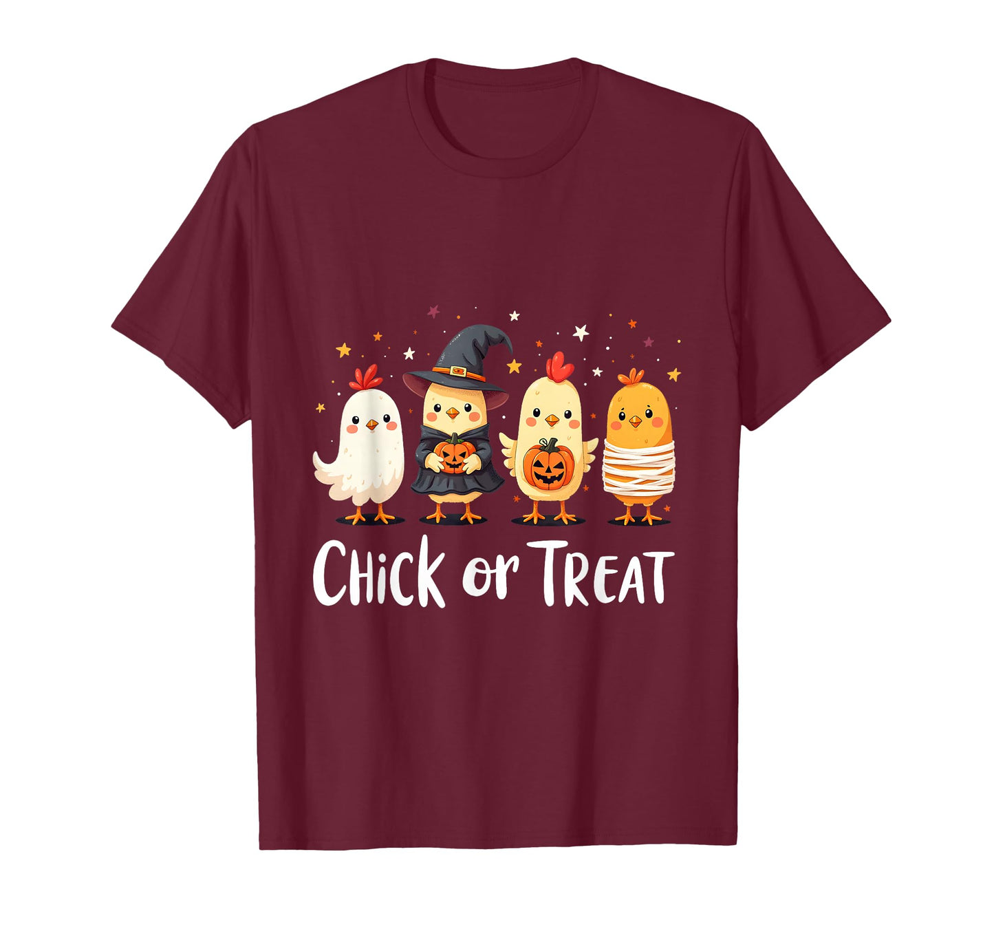 Chick or Treat Cute Chicken Halloween Costume Design T-Shirt