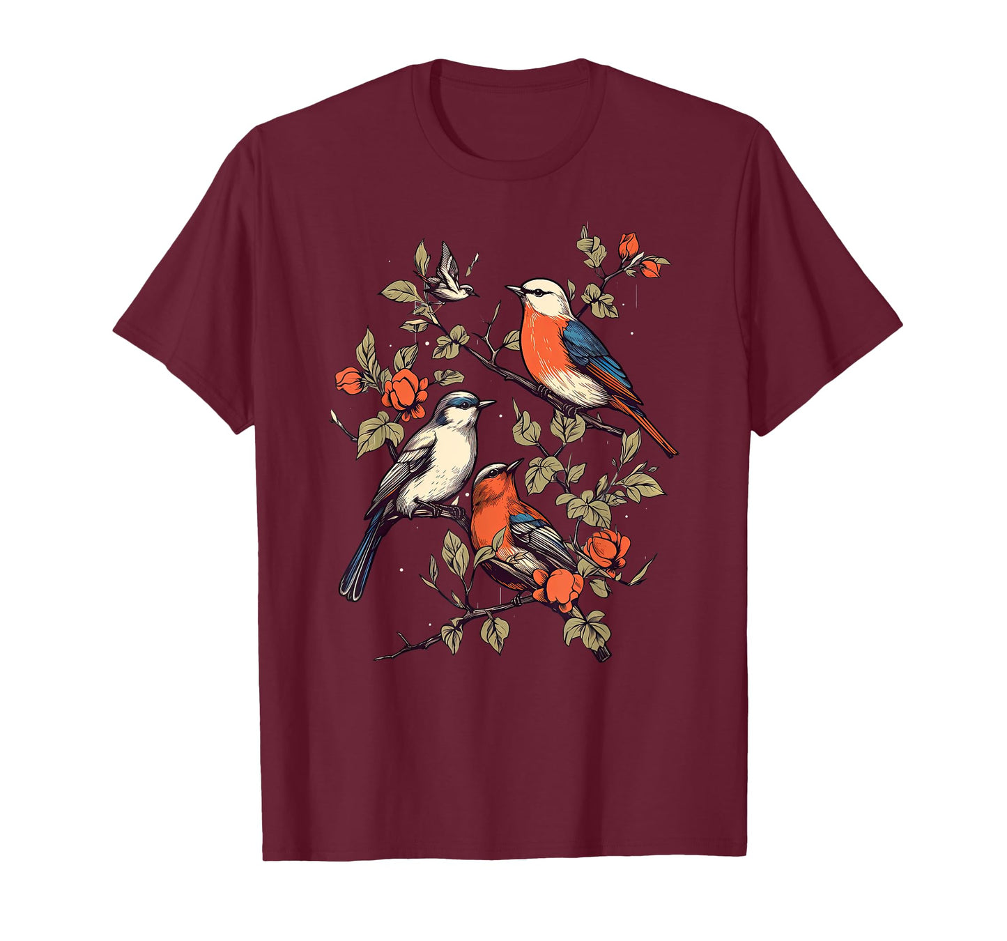 Birds On A tree Branch Birding Bird Watching Bird T-Shirt
