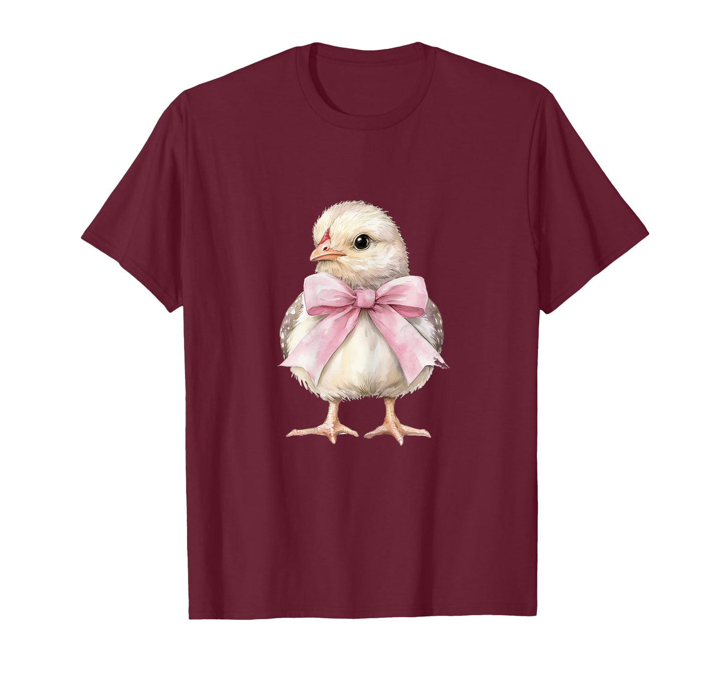 Cute Chicken Pink Coquette Bow Chick Dainty Bow Ribbon T-Shirt