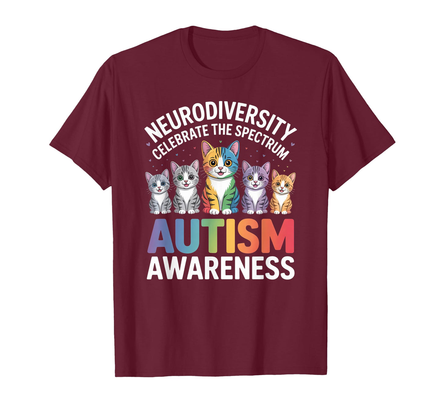 Neurodiversity Cats Neurodivergence Autism T-Shirt